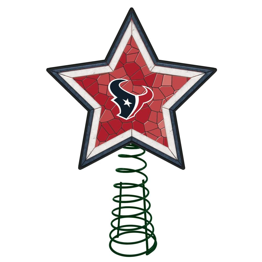 The Memory Company NFL-HTE-2303 10-in Star Team White Christmas Tree Topper