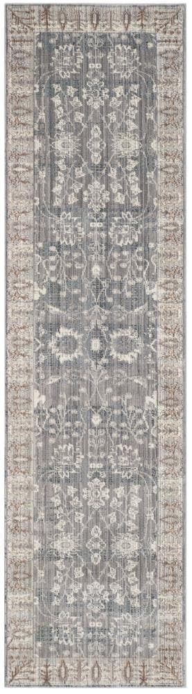 Safavieh VAL118C-212 Valencia Dawn 2 x 12 (ft) Loomed Polyester Dark Gray/Light Gray Rectangular Indoor Distressed/Overdyed Southwestern Runner rug