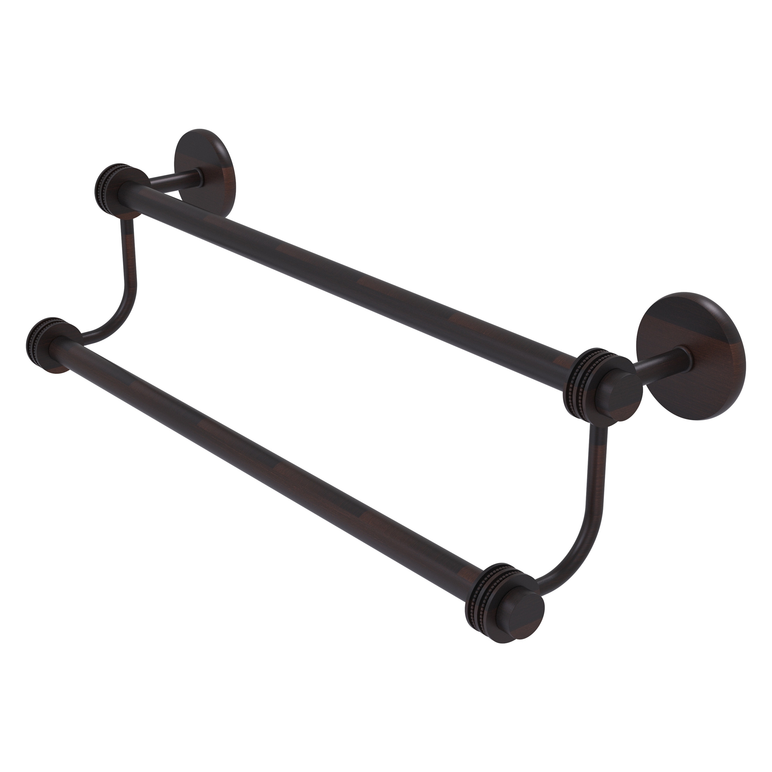 Allied Brass 7272D/30-VB Satellite Orbit Two 30-in double Venetian Bronze Wall mount Double Towel Bar