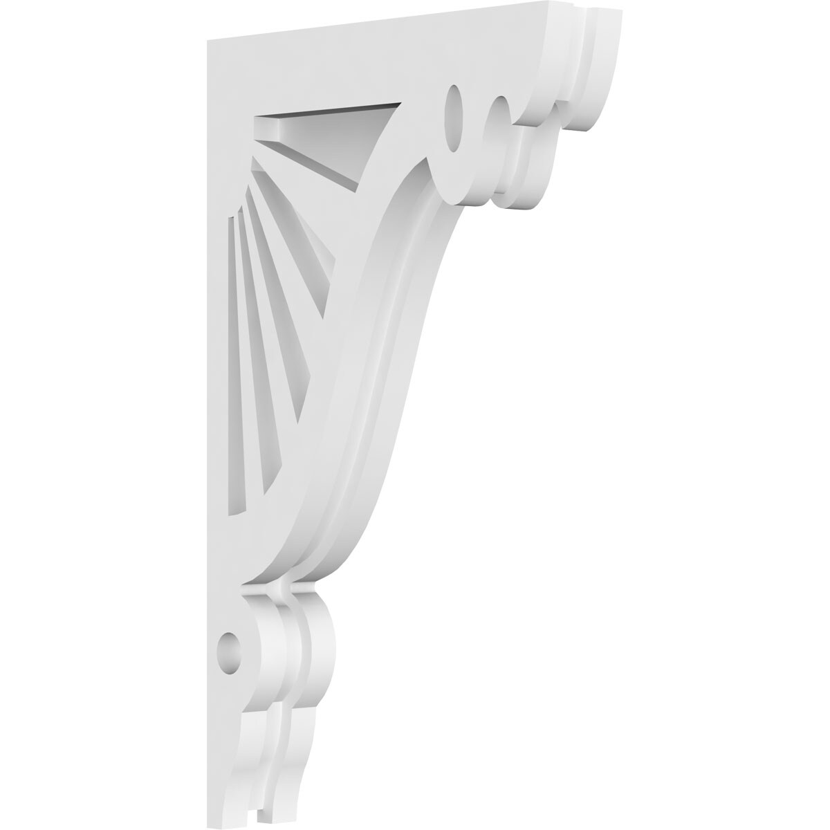 Ekena Millwork CORP01X08X14MA 1.875-in x 8-in x 14-in Marshall Unfinished White PVC Paintable Corbel