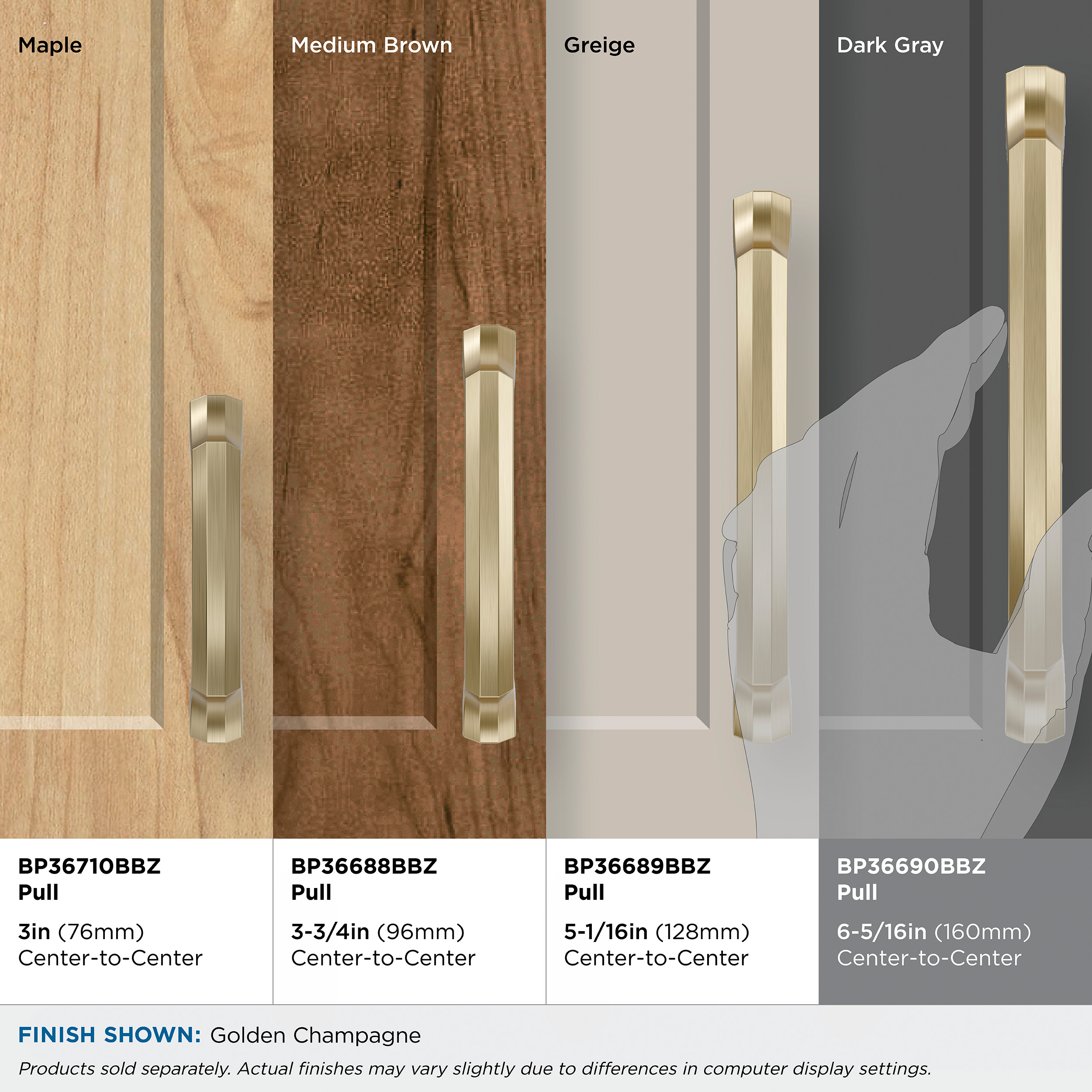 Amerock BP36690BBZ Cabinet-Pulls - View #8