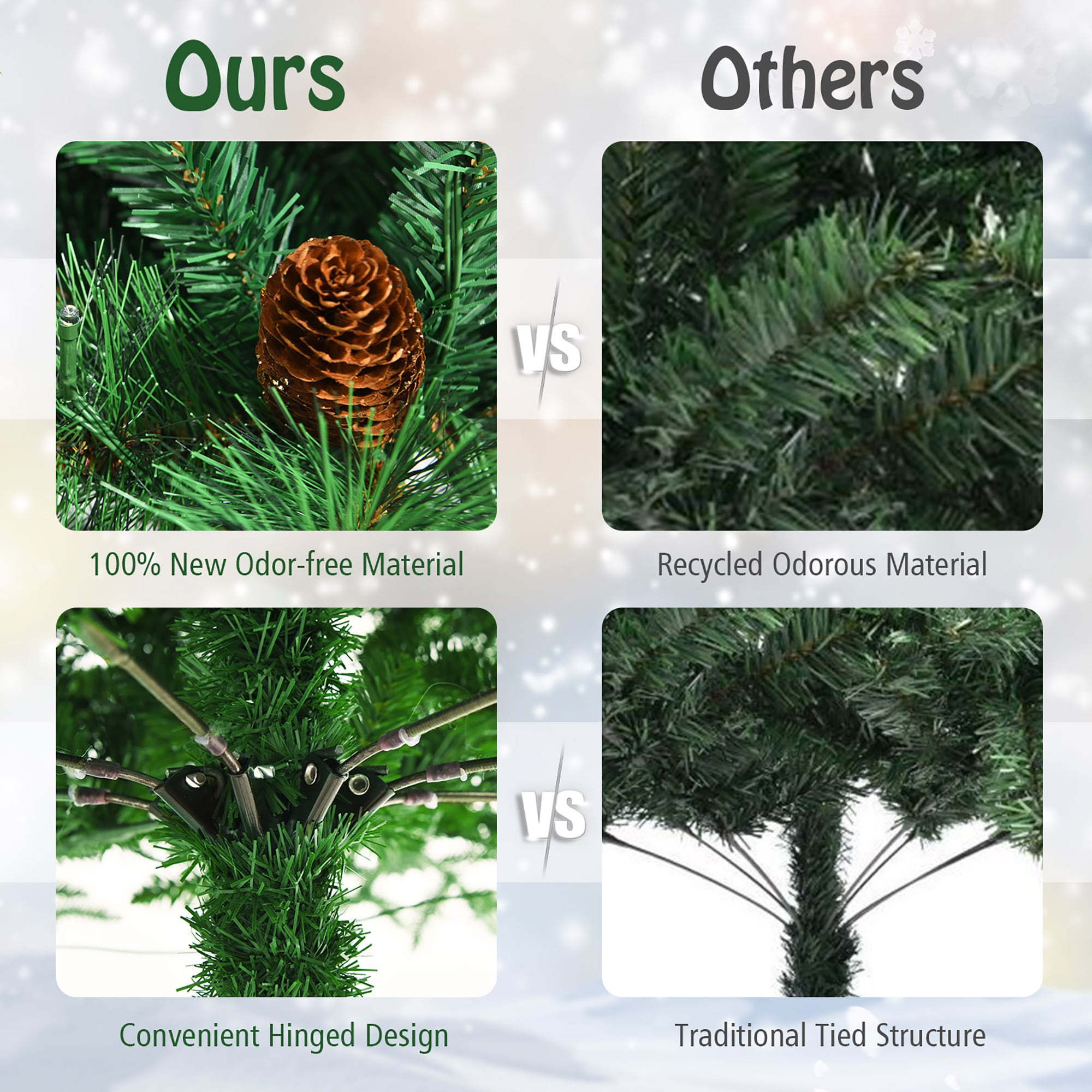 Costway CM23498US Artificial-Christmas-Trees - View #3