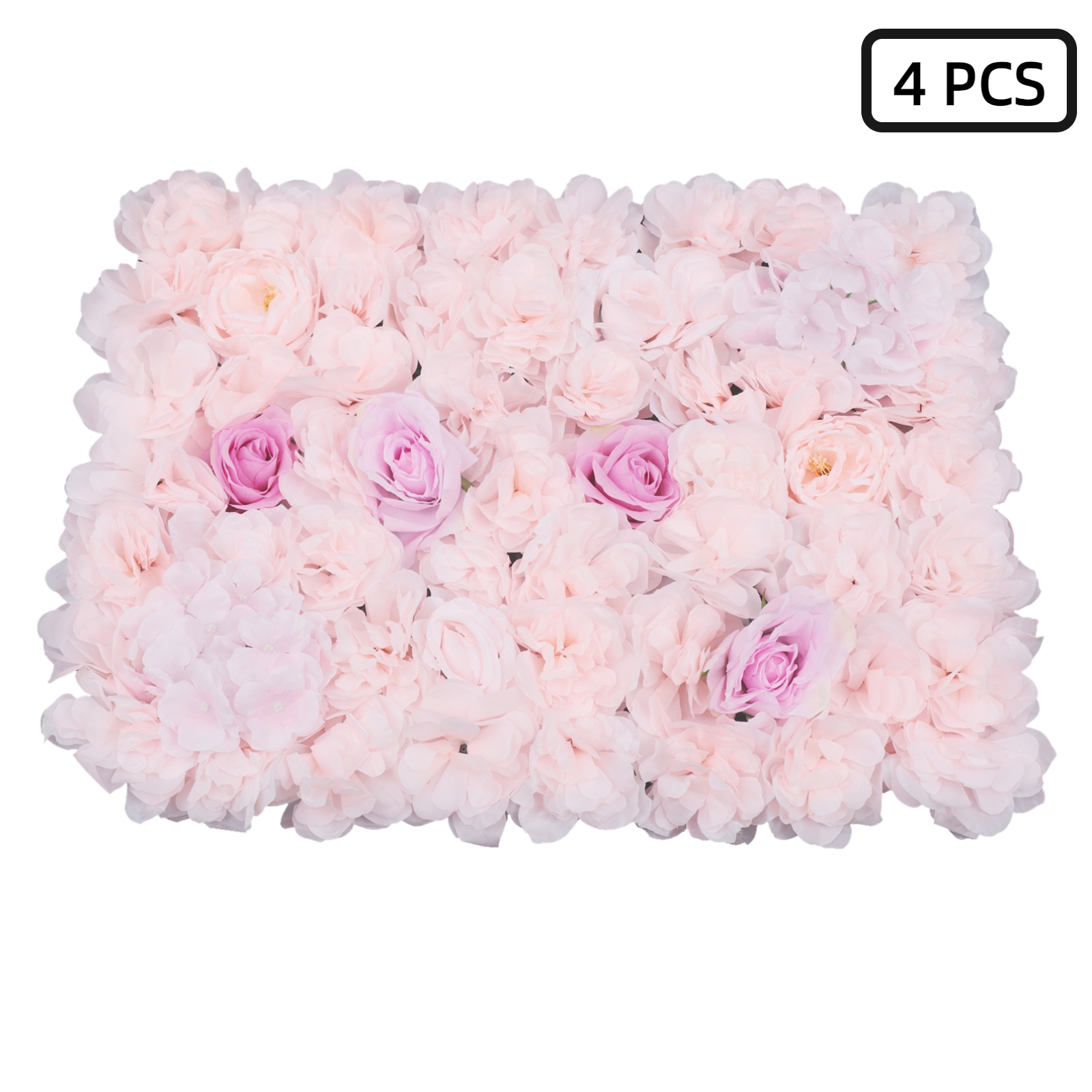 CNCEST HG-ZJ5844-944 23.6-Inches W x 15.7-Inches H 4 PCS Delicate Light Pink Flower Panels For Wedding Rose Garden Trellis