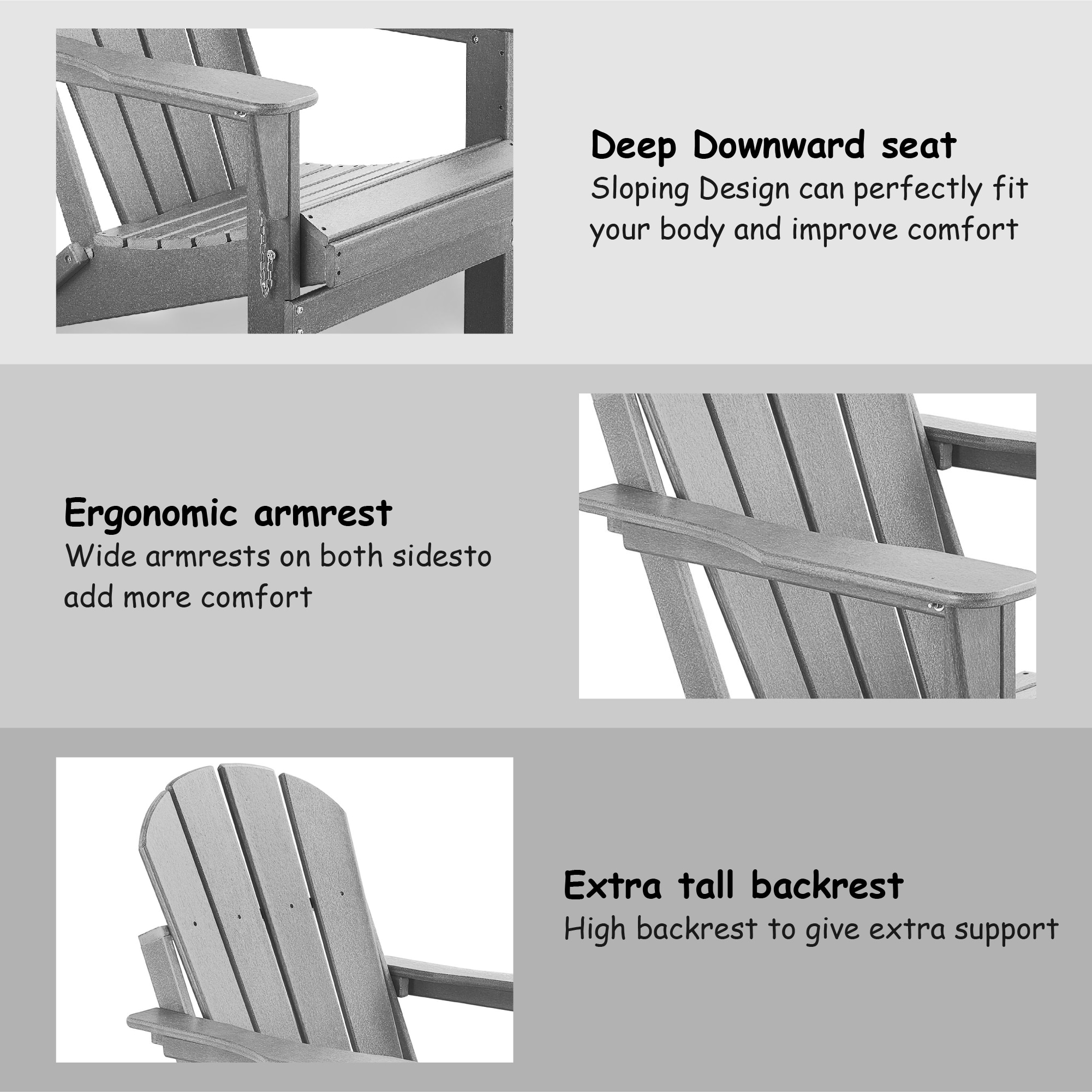 Forclover MONM1209-02GY Patio-Chairs - View #3