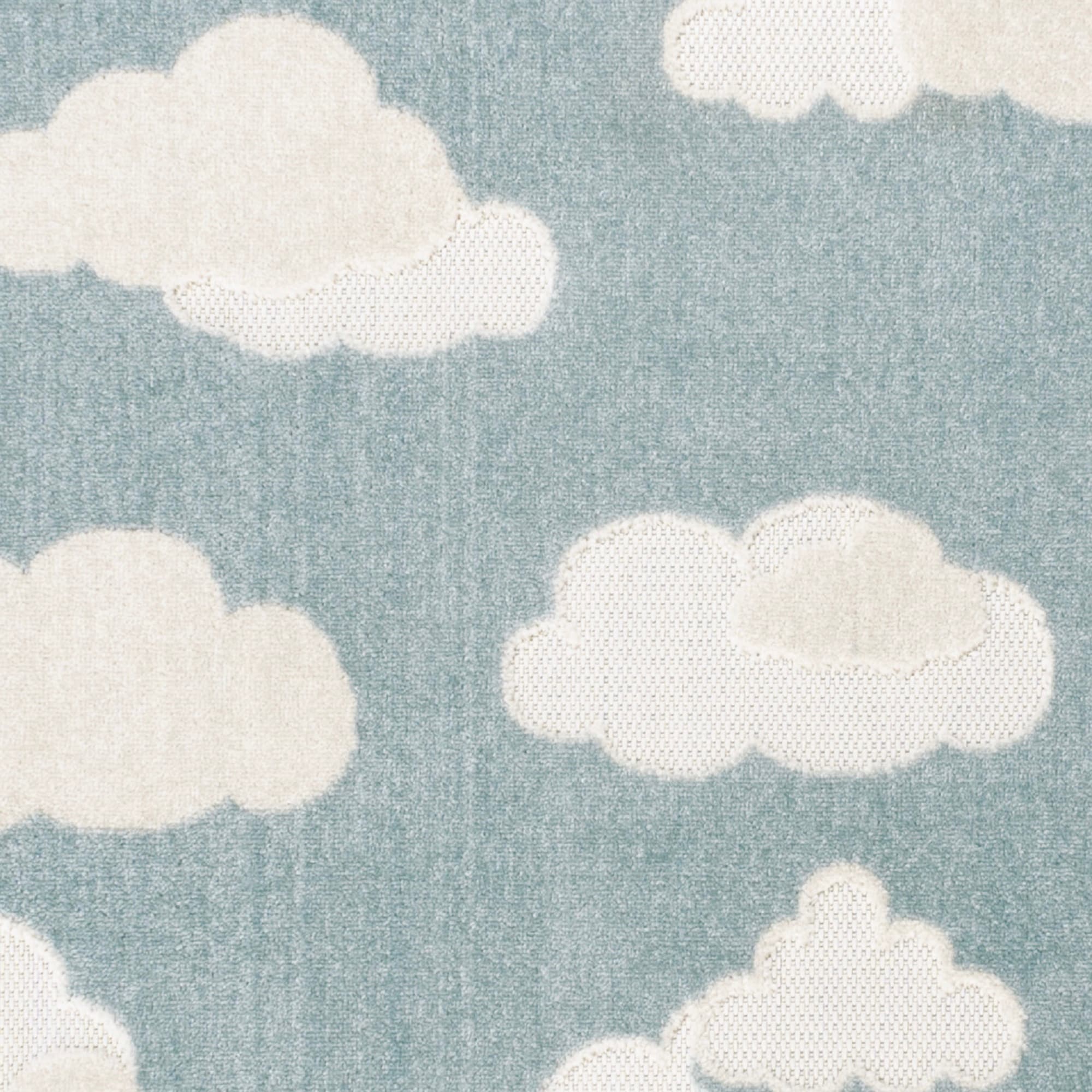 Hedwig Blue and Ivory Cloud Scandi 3x5 Area Rug