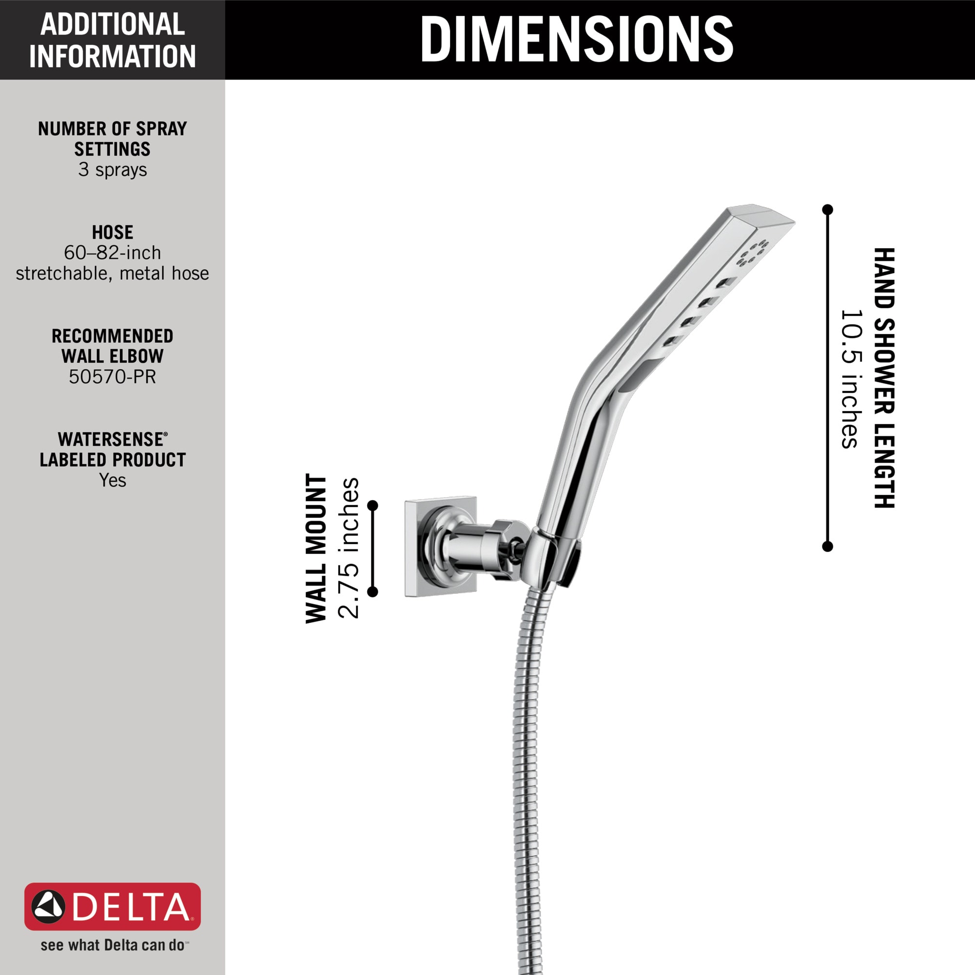 Delta 55799-PR Fixed-Showerhead - View #3