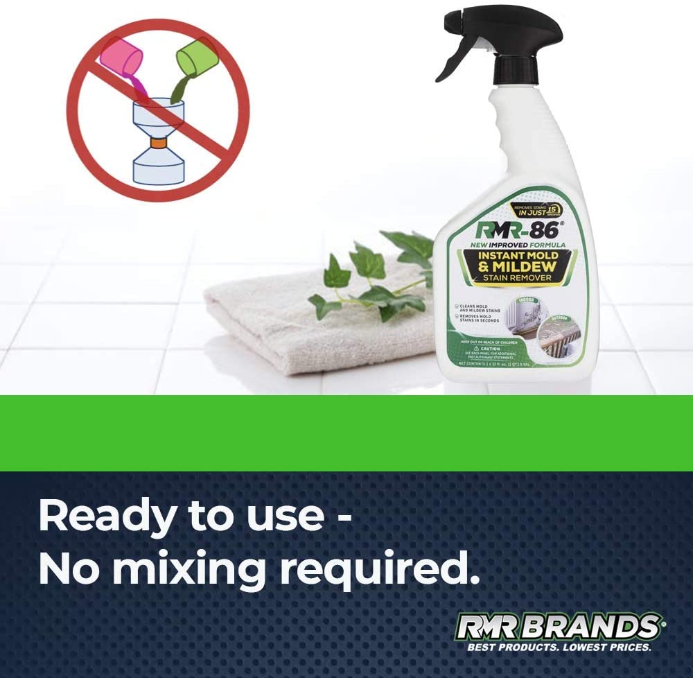 RMR-86 Instant Mold and Mildew Stain Remover Spray - Scrub Free Formula -  Redstag Supplies
