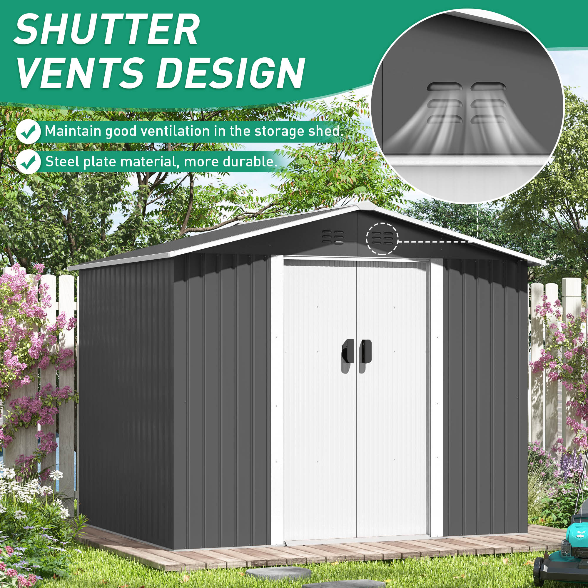 Jaxpety HG61H1324-L01 Metal-Storage-Buildings-Sheds - View #5