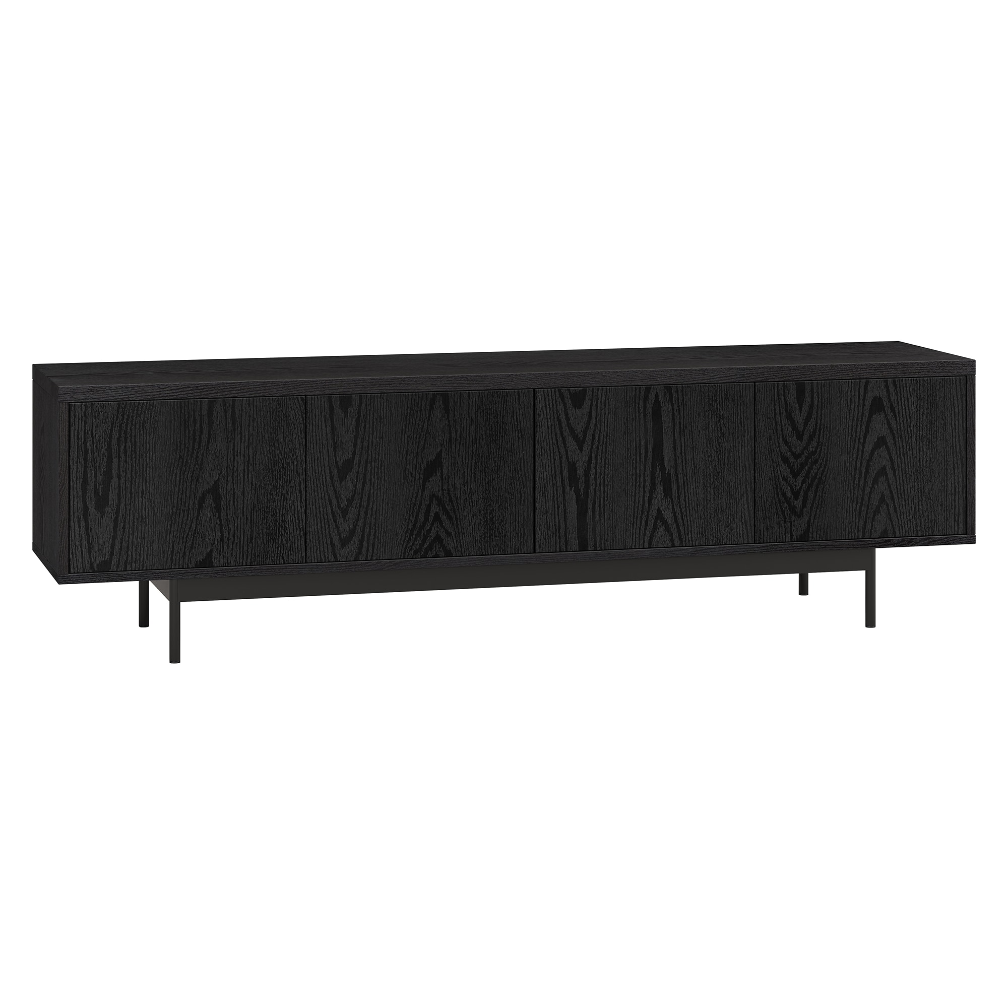 Hailey Home TV2035 Abington Transitional Black Grain TV stand ( Accommodates TVs more than 70-in )