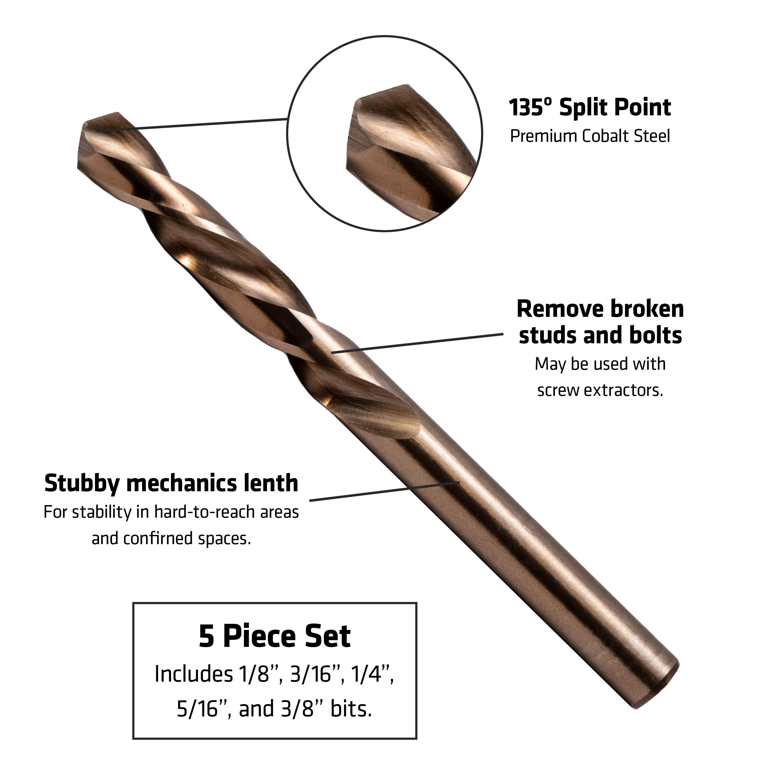Century Drill & Tool 74105 Metal-Twist-Drill-Bits - View #2