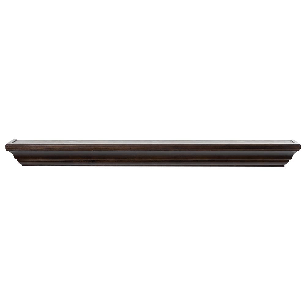 Mantels Direct 72-in W x 5-in H x 8-in D Chocolate Poplar Hollow ...