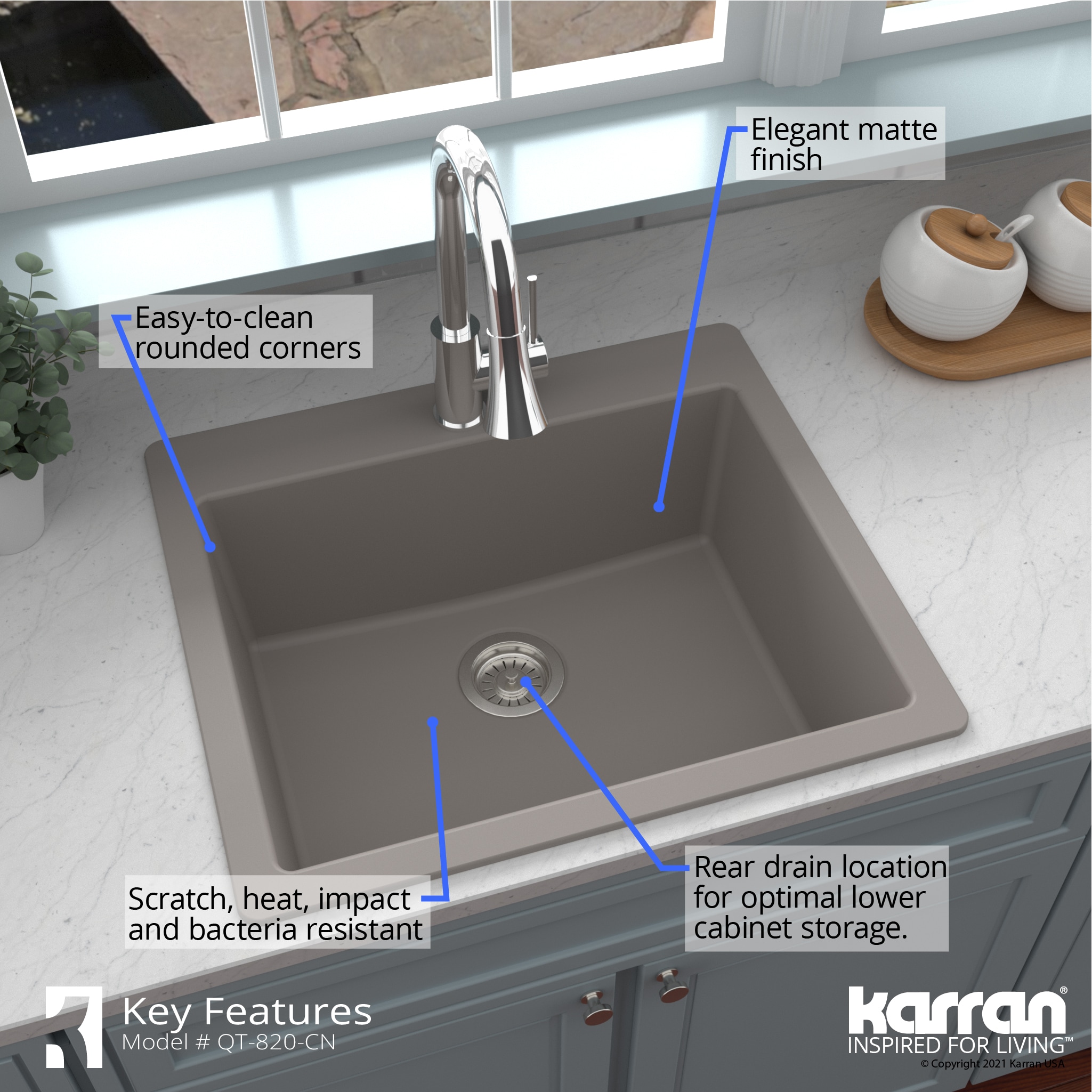 Karran QT-820-CN Kitchen-Sinks - View #7