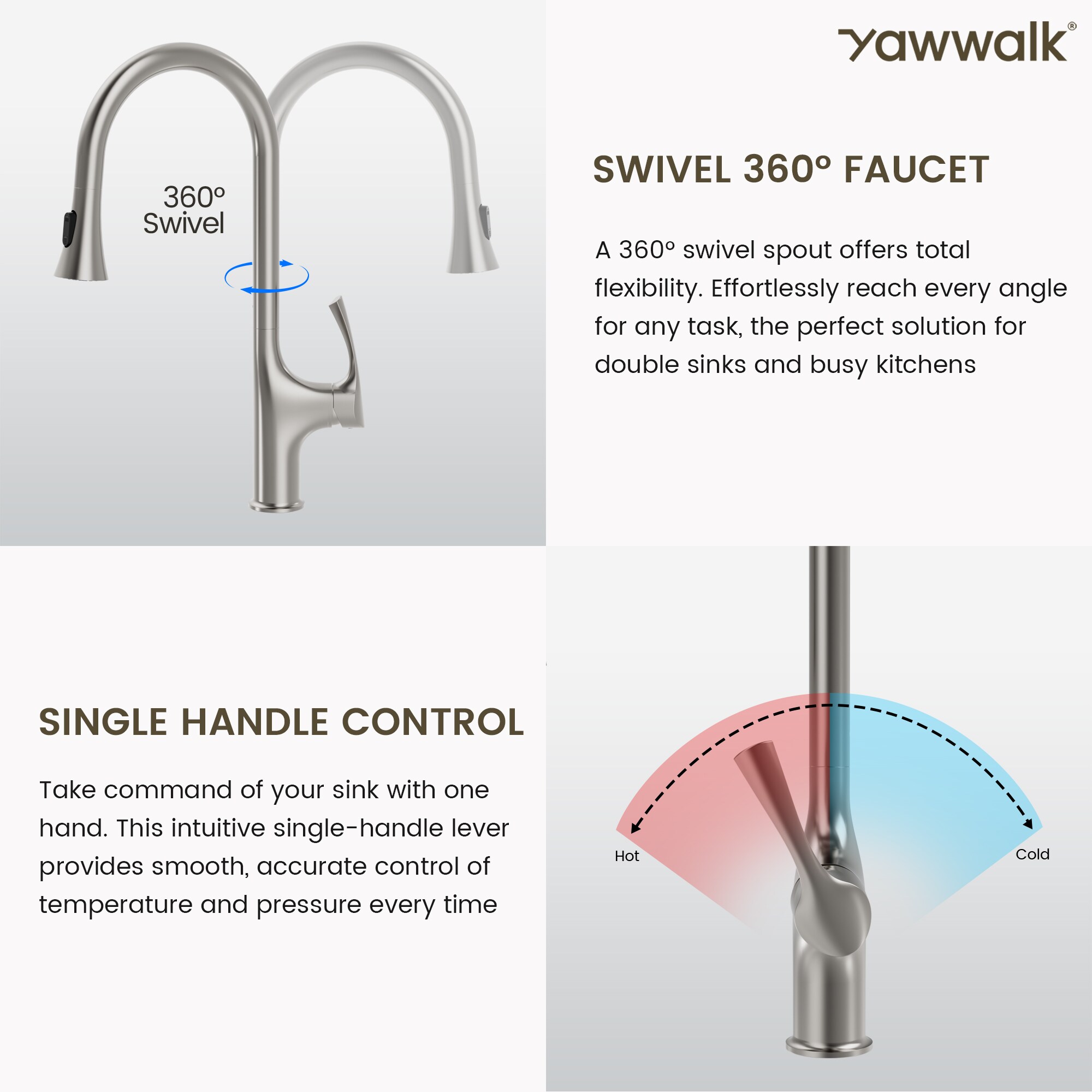 YAWWALK Y13W42K-BS Kitchen-Faucets - View #6