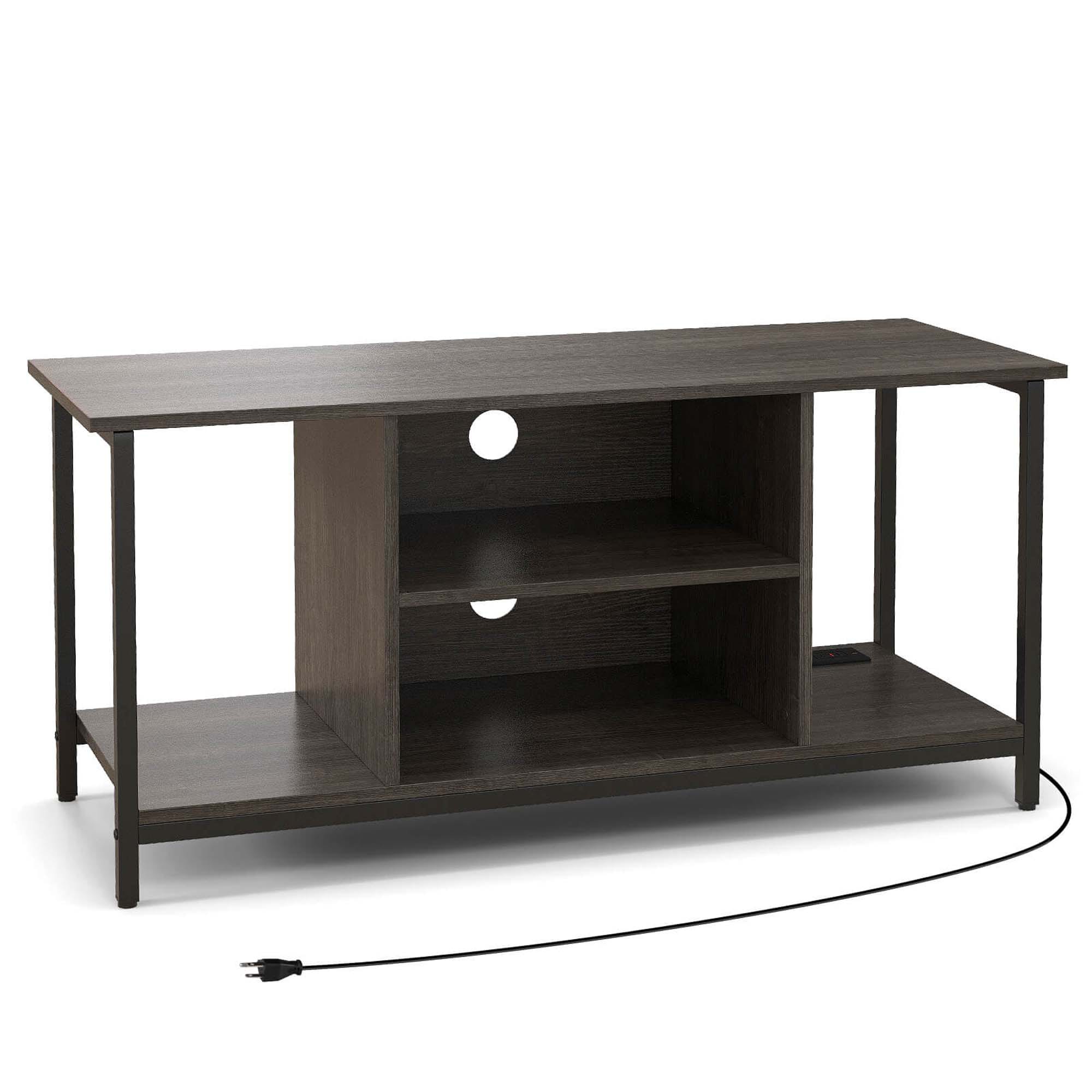 Costway HCST03039 Modern/Contemporary Gray TV stand Integrated TV Mount ( Accommodates TVs up to 40-in )