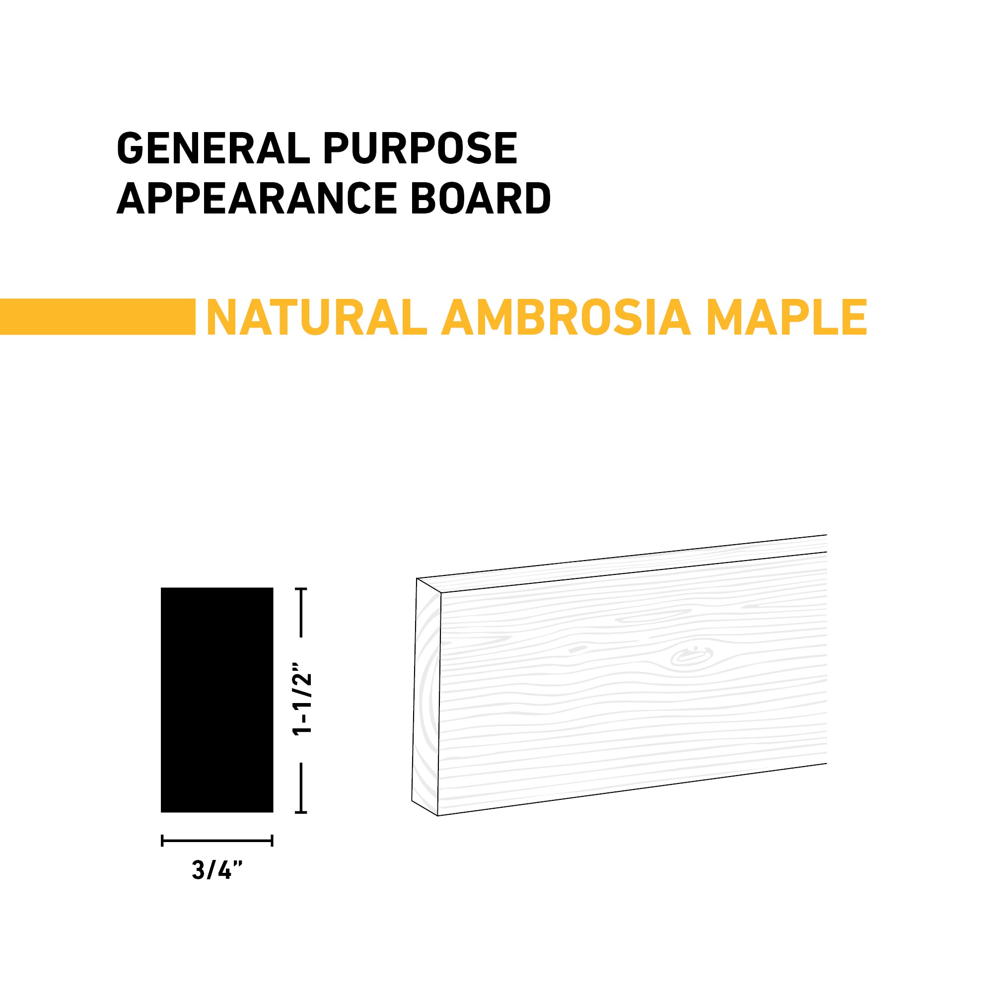 Ornamental Mouldings BRDNAT 1X2X4WMAP Appearance-Boards - View #2