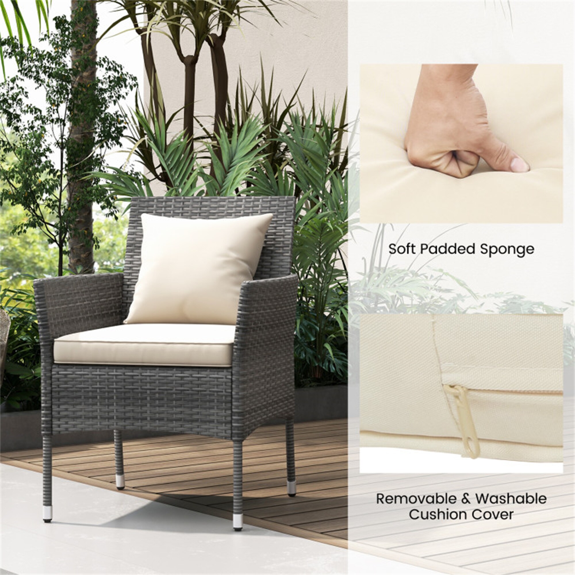 BABOOM BOM-70957WH-OR Patio-Conversation-Sets - View #7