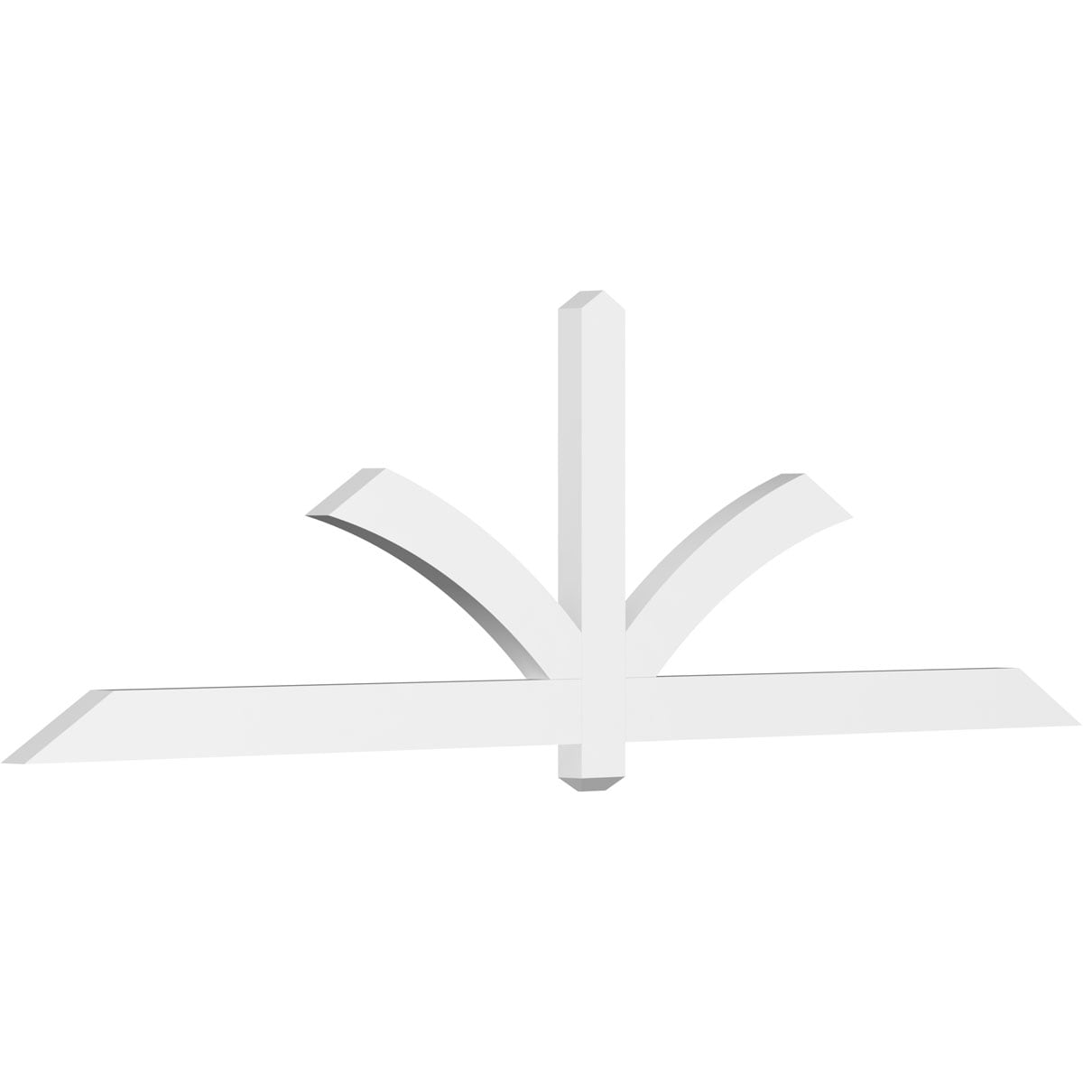Ekena Millwork GBP096X28X0204RED00 Redmond White PVC Gable bracket