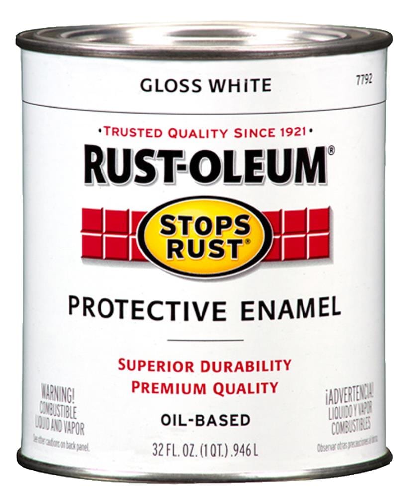 Rust-Oleum Professional Gloss White Interior/Exterior Oil-based Industrial  Enamel Paint (1-quart) in the Industrial Enamel Paint department at