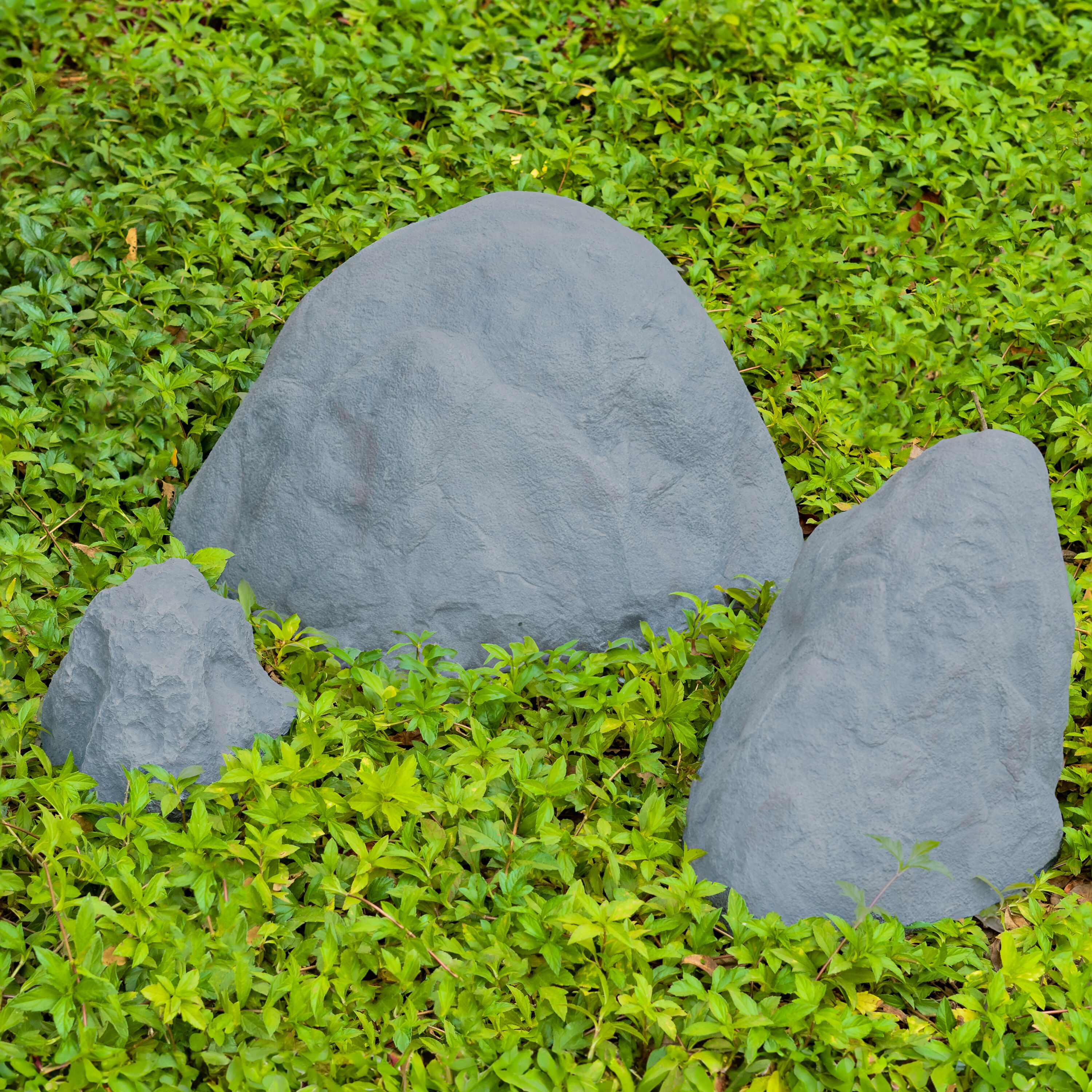 Granite Gray Monument-Shaped Faux Fiberglass Outdoor Rock