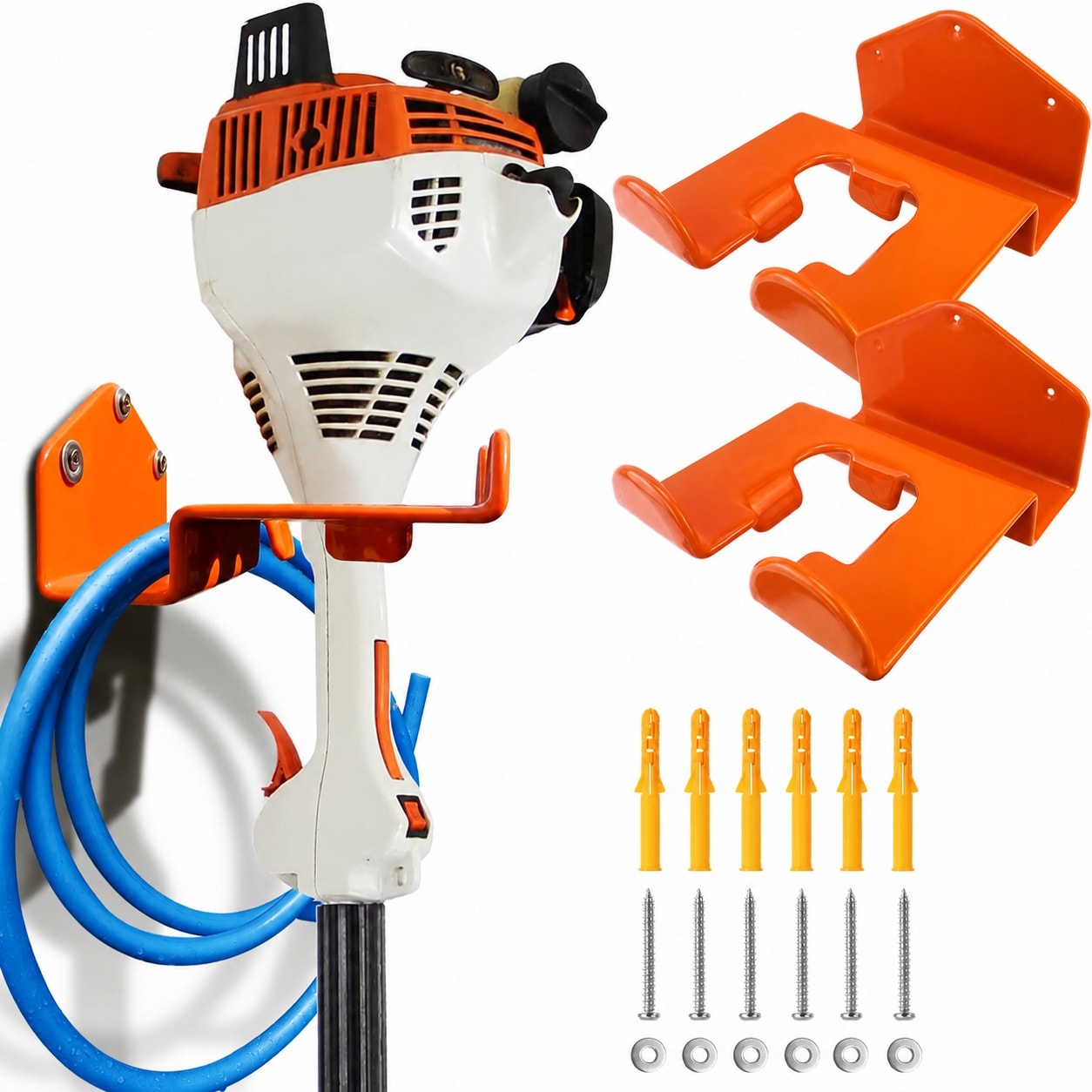 SenQWFa Heavy Duty Weed Eater Hanger 2 Pack Wall Mounted Trimmer Rack for Garage Tool Storage Shed Organizer durable home #LDC0819C051