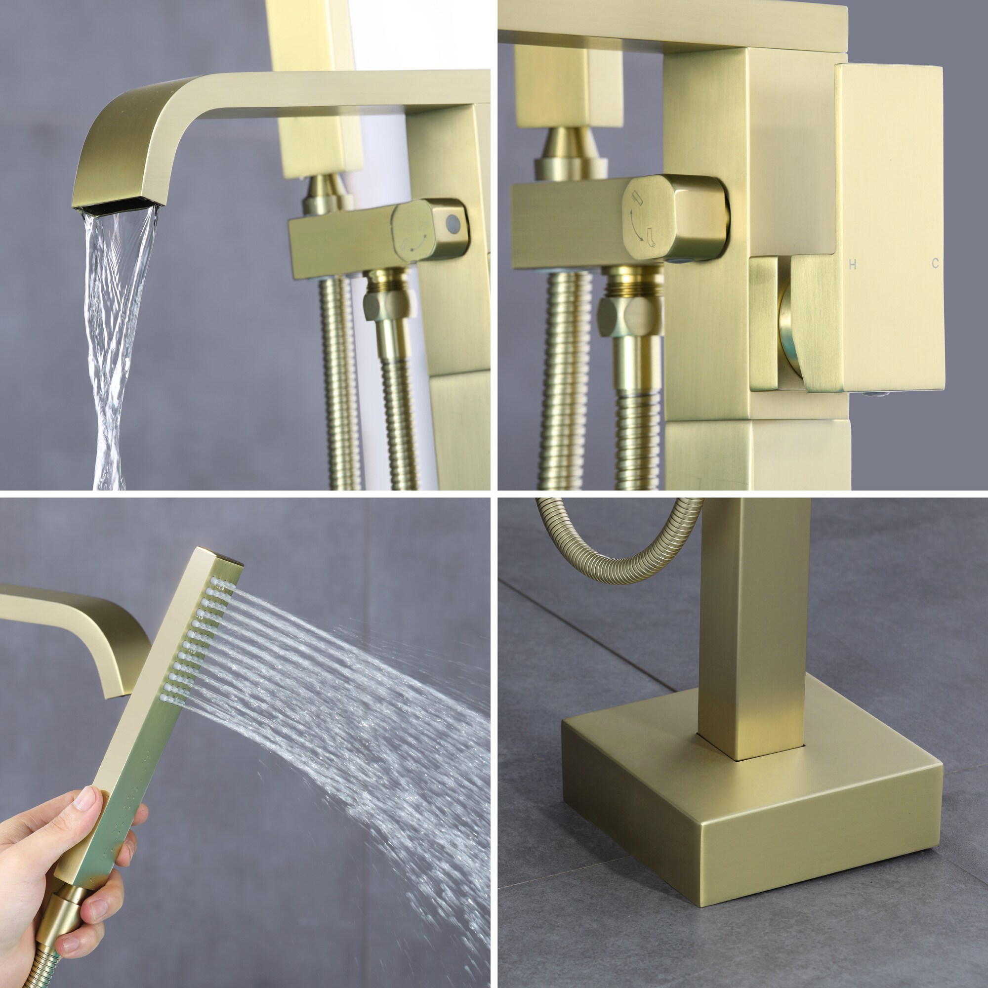 WELLFOR SPA-18004BG Roman-Tub-Faucets - View #6