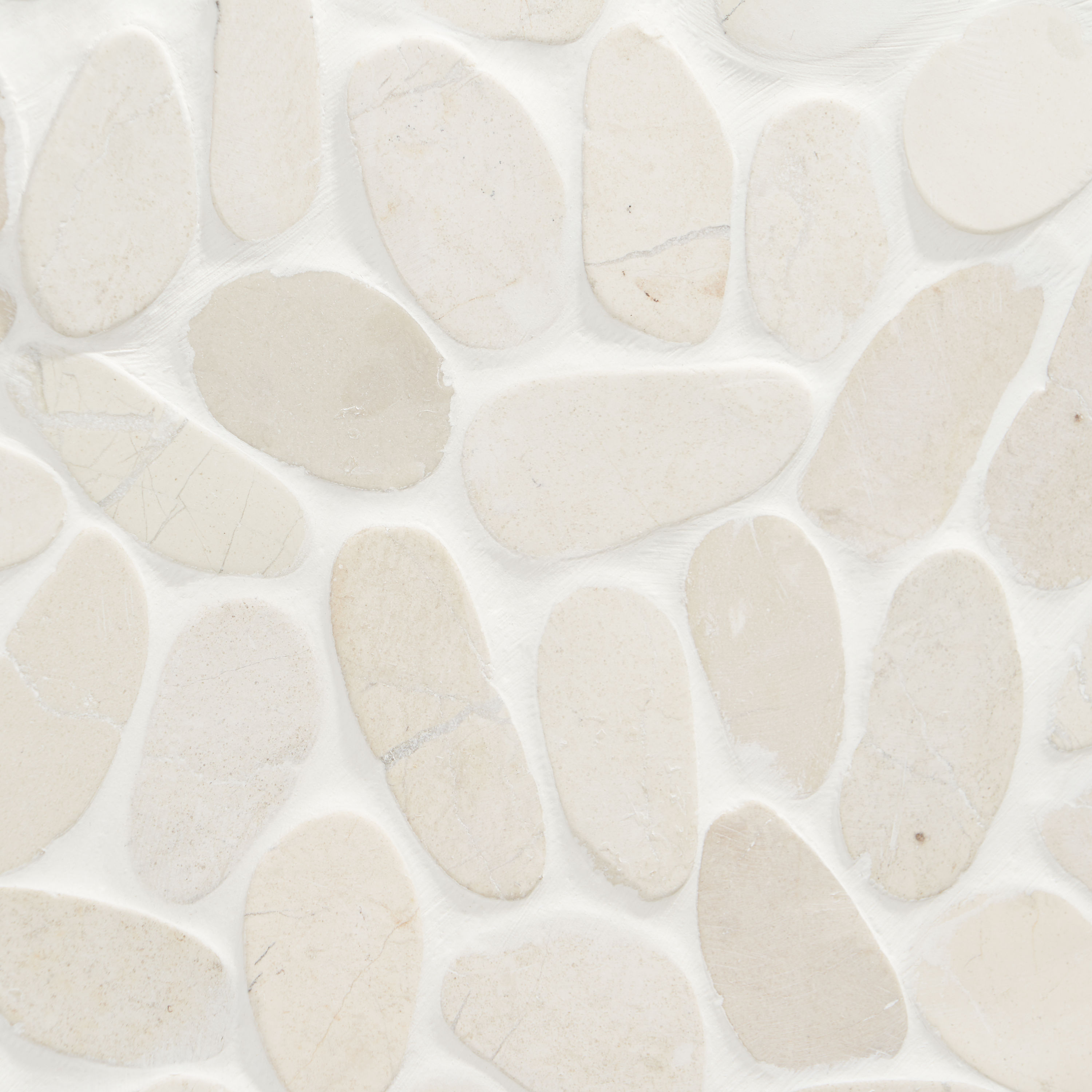 White Natural Slate Pebble Mosaic Tile for Indoor/Outdoor Use