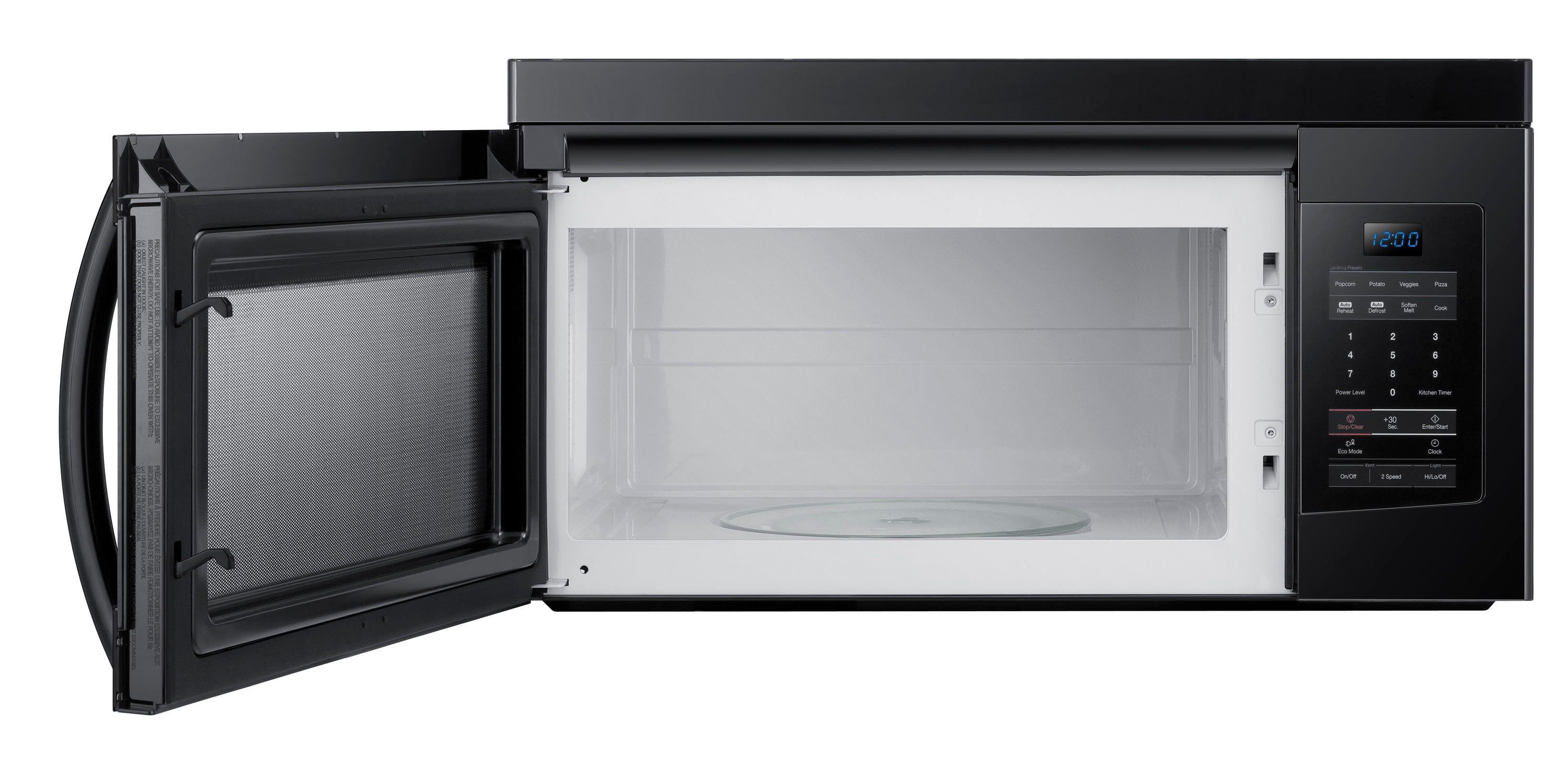 Samsung 1.6-cu ft 1000-Watt Over-the-Range Microwave with Sensor Cooking  (Black) at