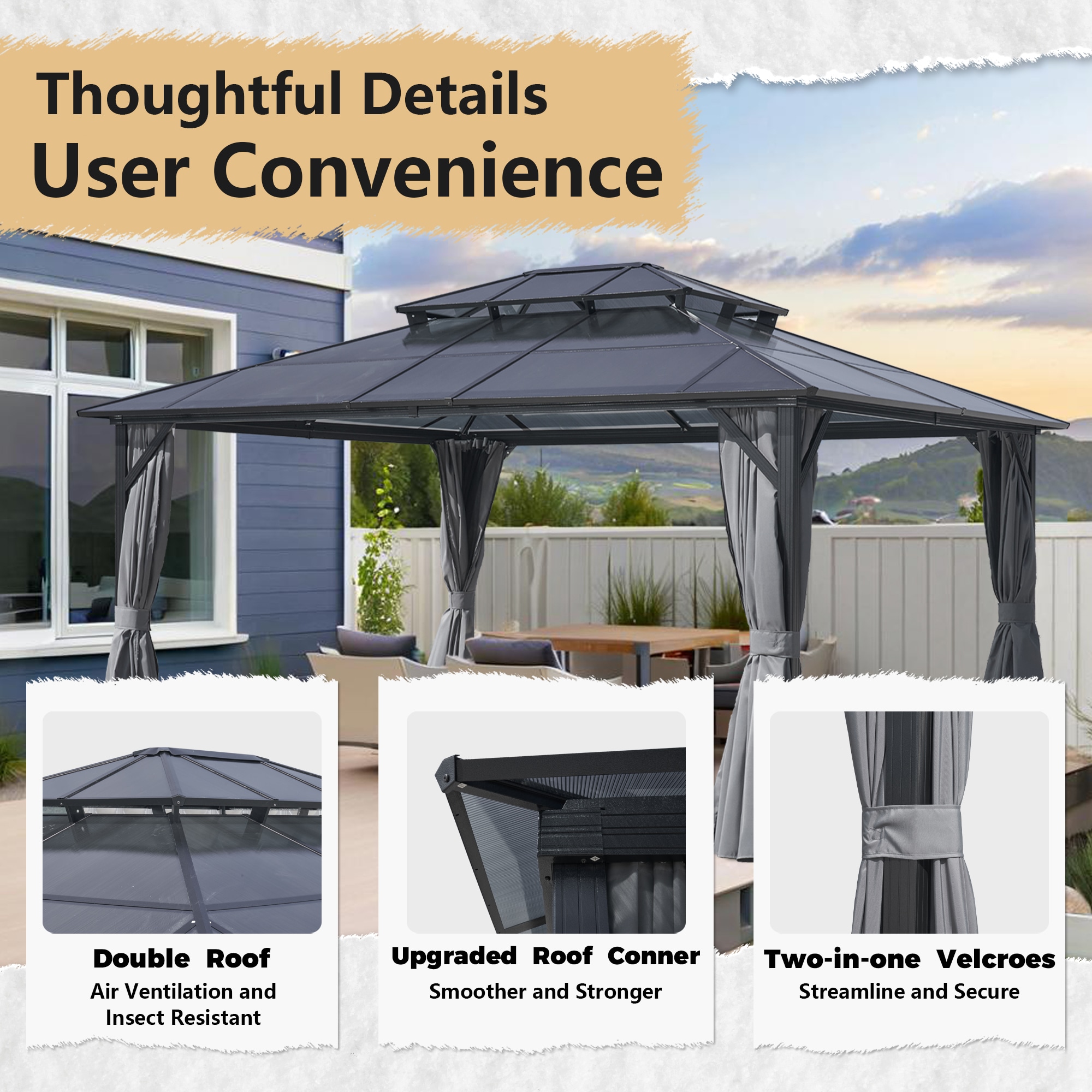 Xspracer ML-GA86S002 Wood-Resin-Gazebos - View #4