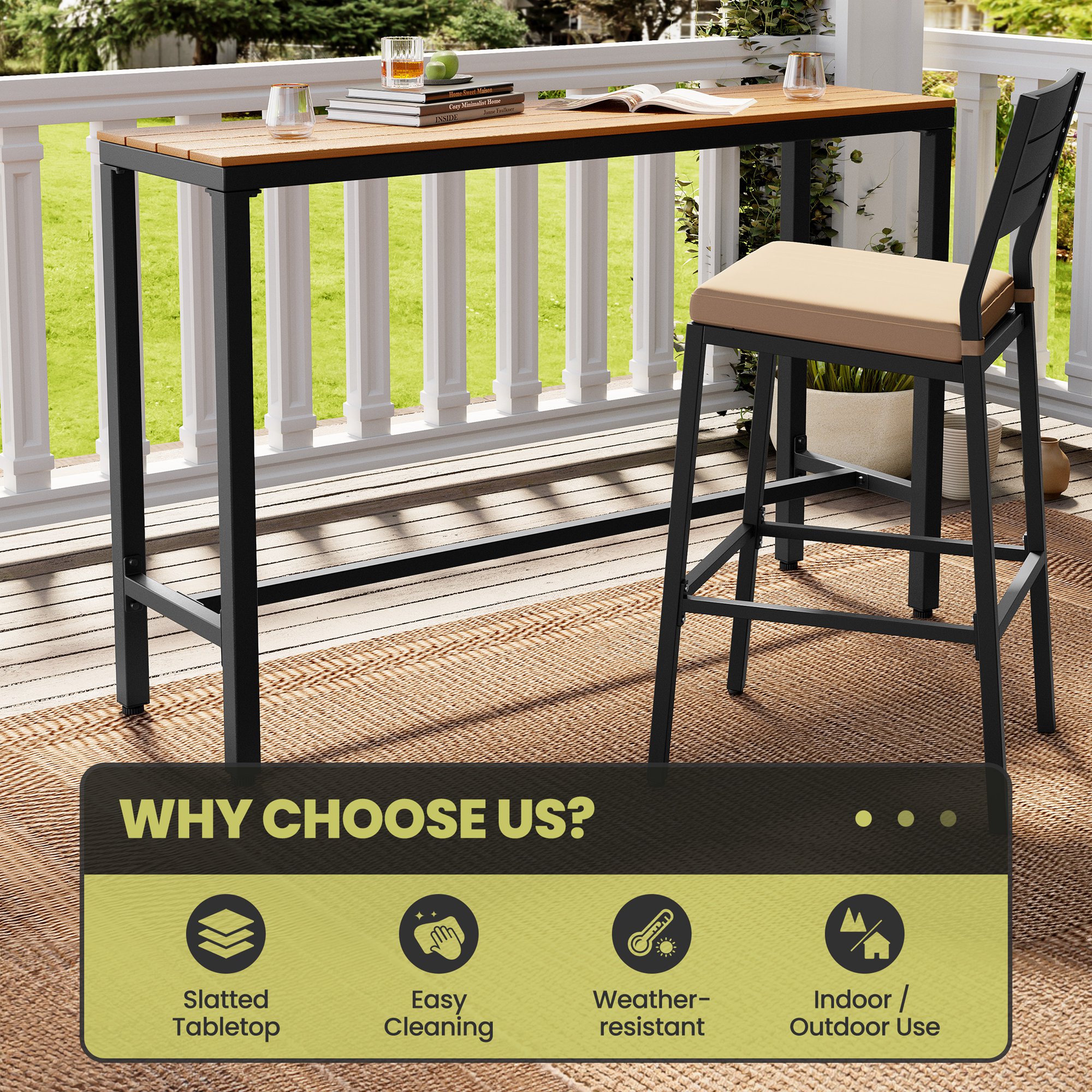 Crestlive Products CL-TB034BRN140 Patio-Tables - View #6