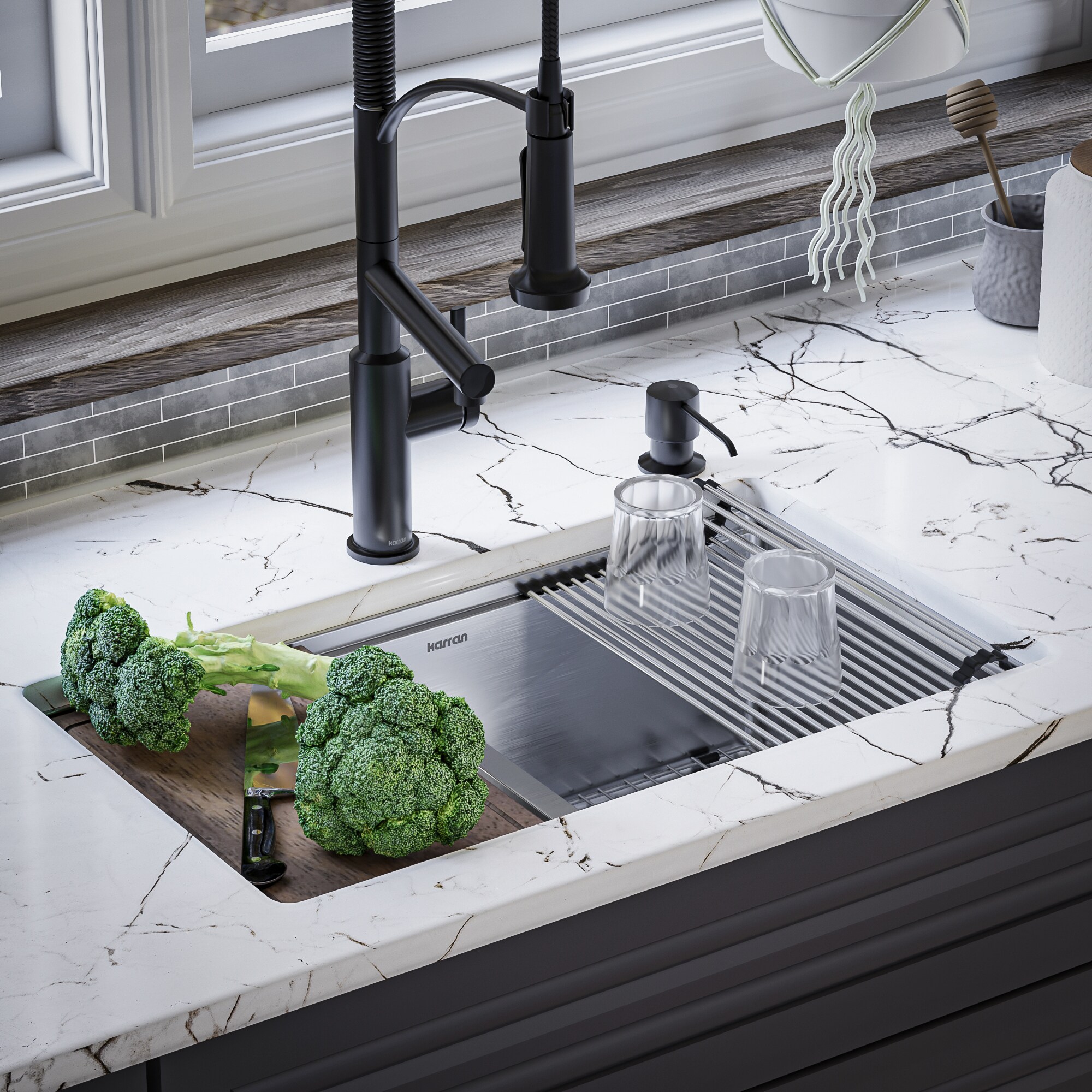 Elite 32'' Double Bowl Stainless Steel Undermount Kitchen Sink