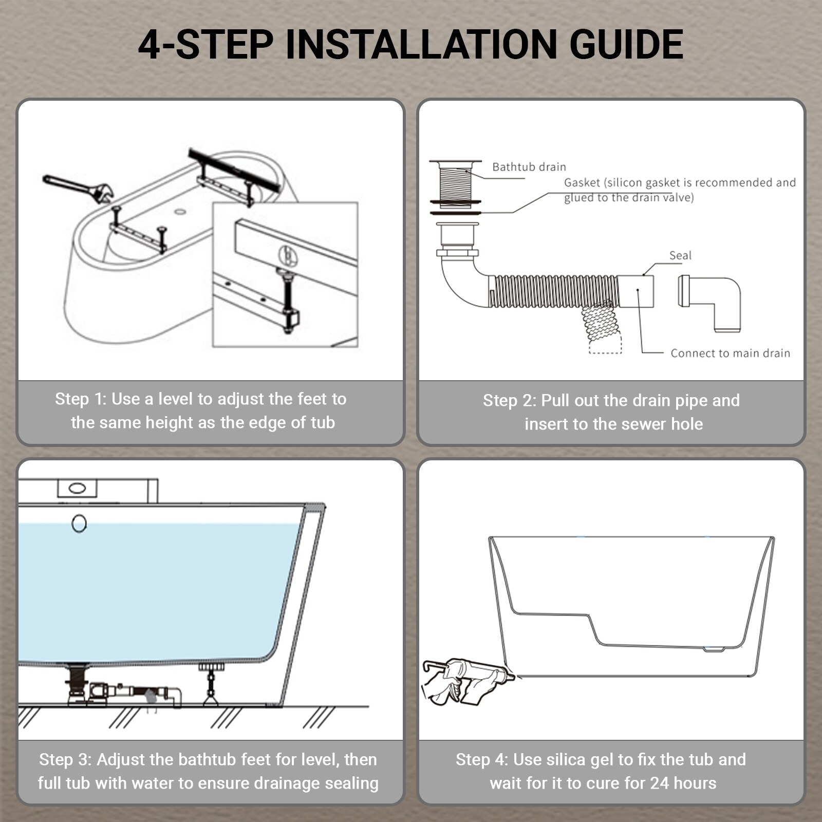 Clihome TC-324-BL bathtubs - View #12