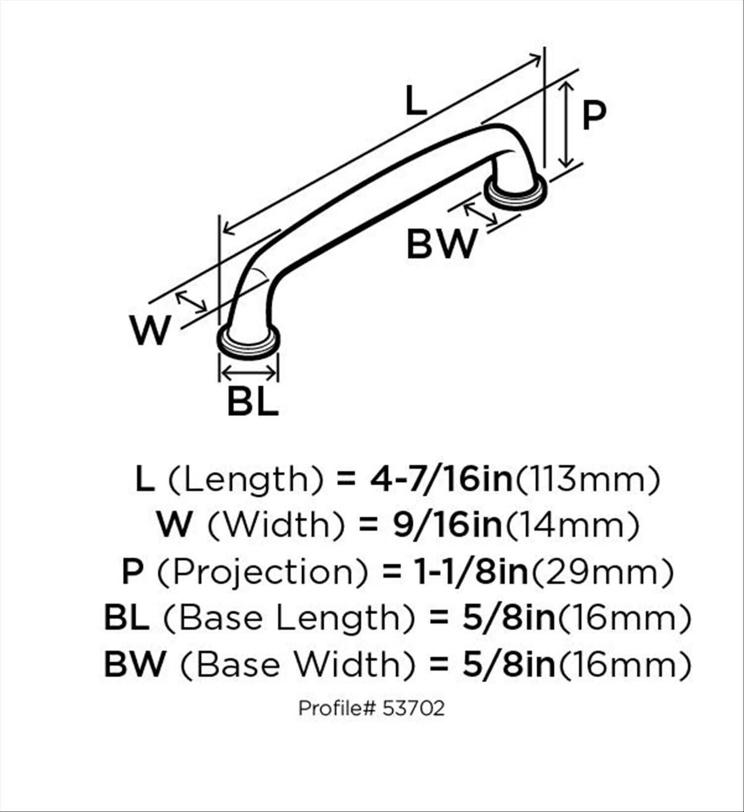 Polished Nickel 3-3/4" Modern Cabinet Bar Pull