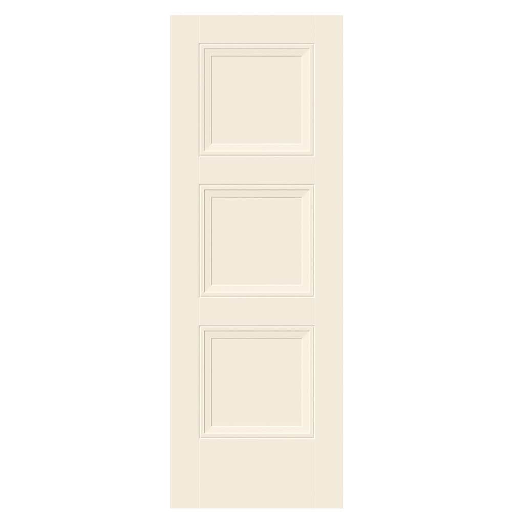 Masonite 1573233 Livingston 28-in x 80-in Moonglow 3-panel square Smooth Solid core Prefinished Molded composite Slab Door