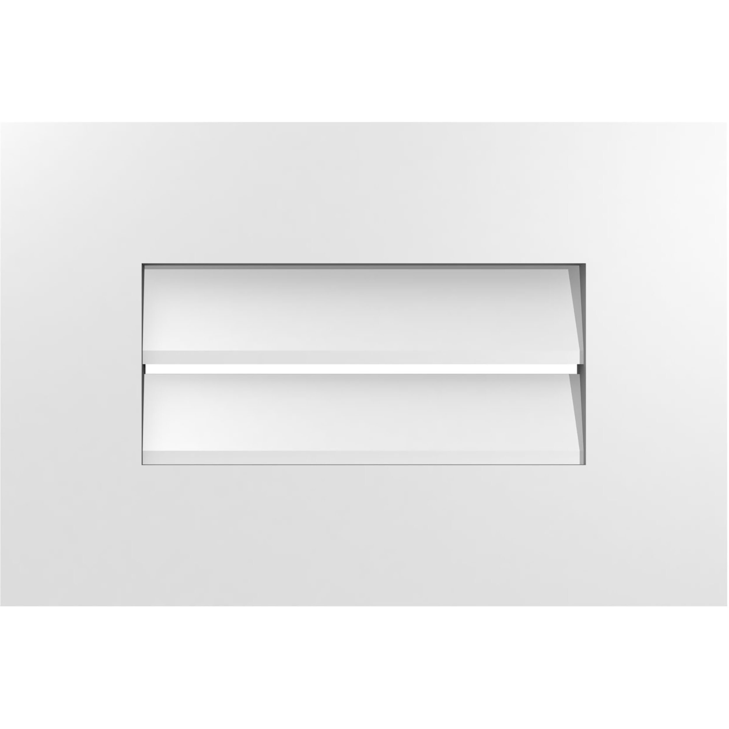 Ekena Millwork GVPVE18X1201SF 18-Inches x 12-Inches Off-white Rectangle PVC Gable Louver Vent