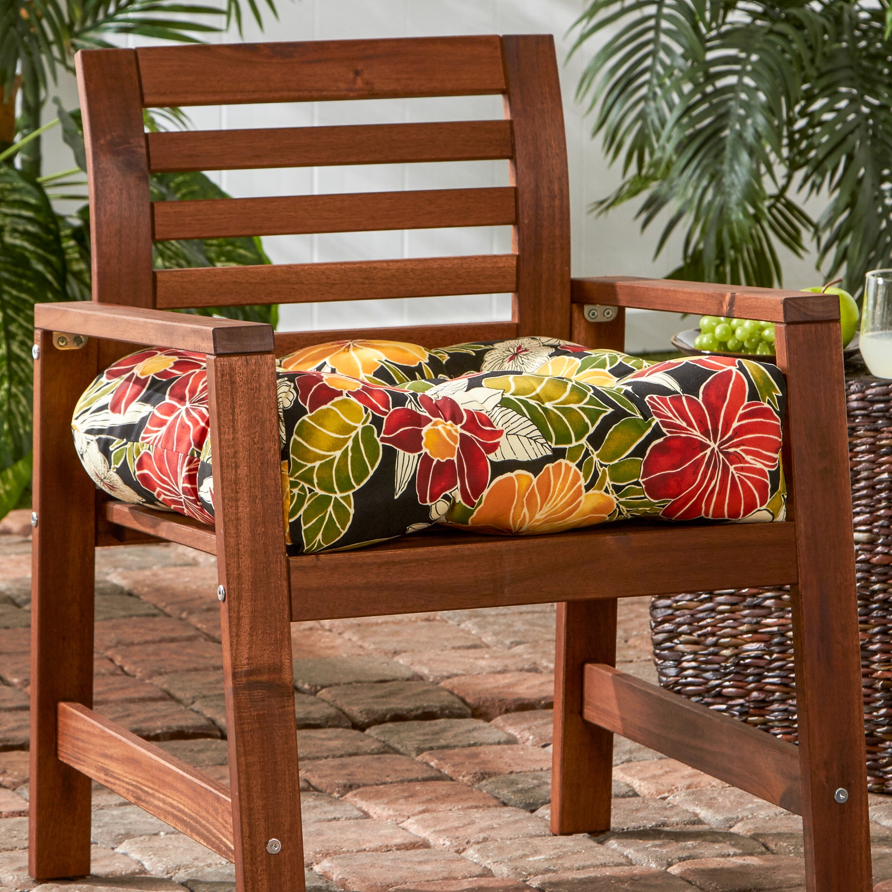 Greendale Home Fashions OC4800-ALOHA-BLACK Patio-Furniture-Cushions - View #7