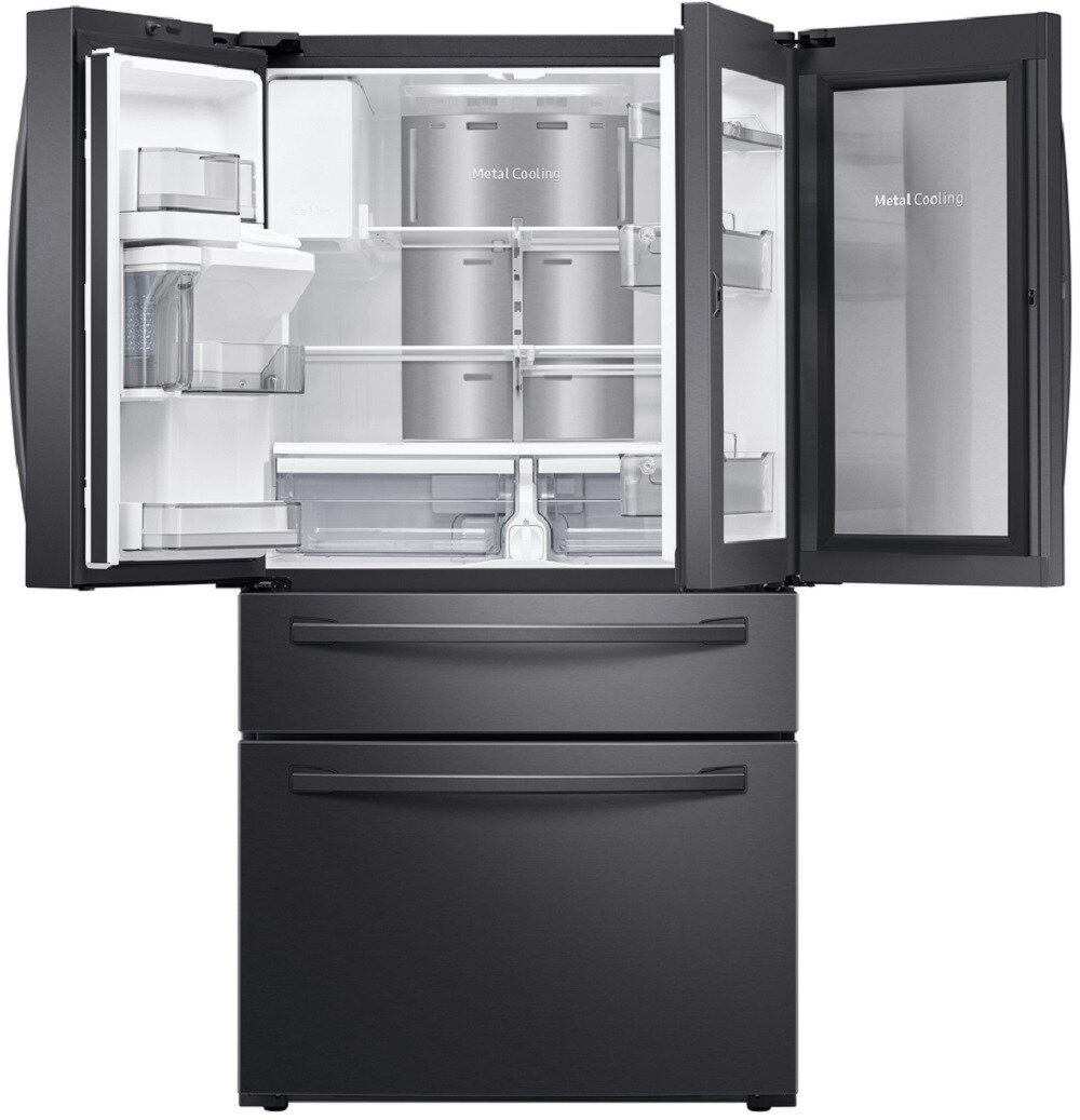 Samsung RF20A5101SG 32 Inch Freestanding Smart French Door Refrigerator  with 19.5 cu. ft. Capacity, 3 Shelves, Gallon Bins, Twin Cooling+, Ice  Maker, ADA Compliant, and ENERGY STAR: Fingerprint Resistant Black  Stainless Steel