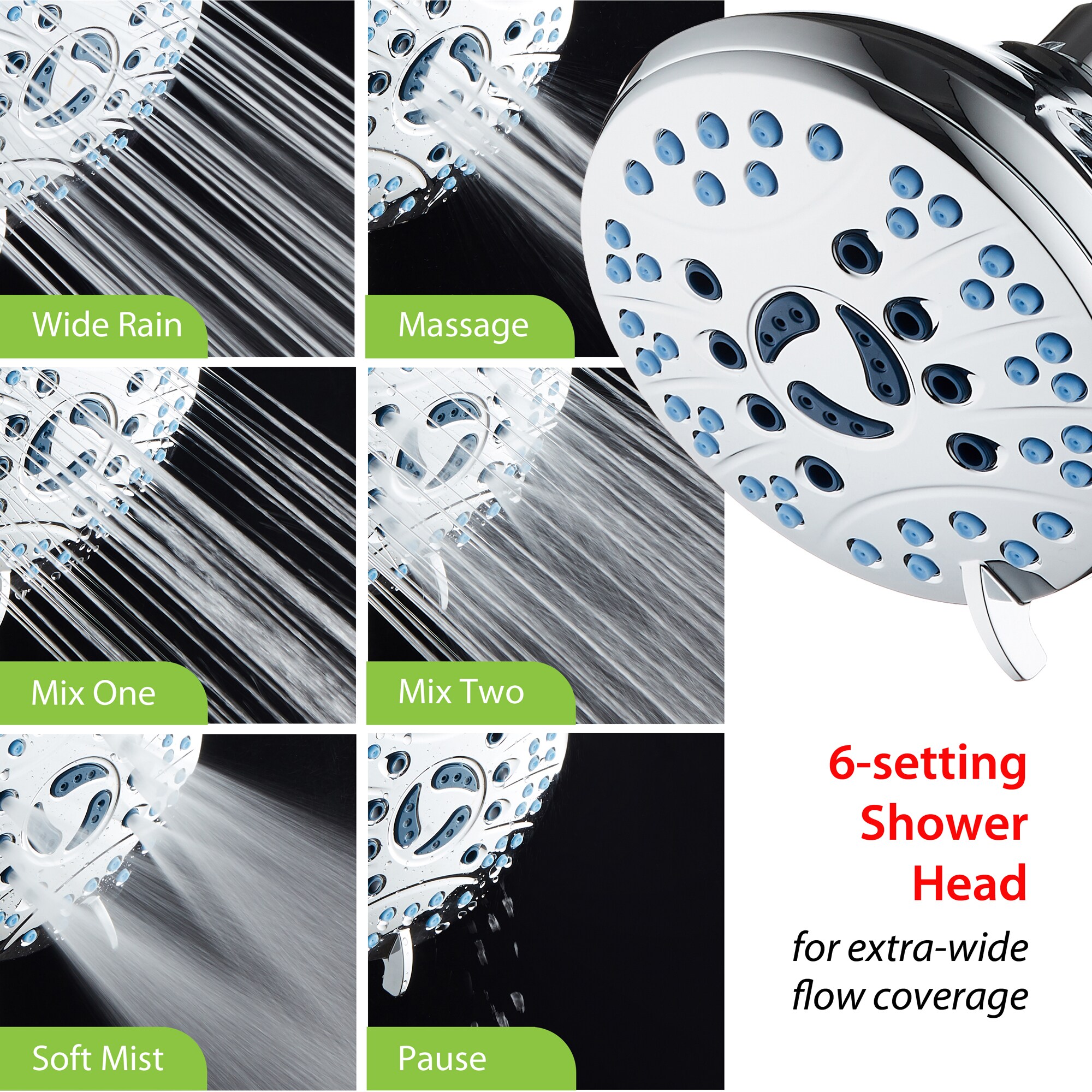 AquaCare 5541CHW Fixed-Showerhead - View #3