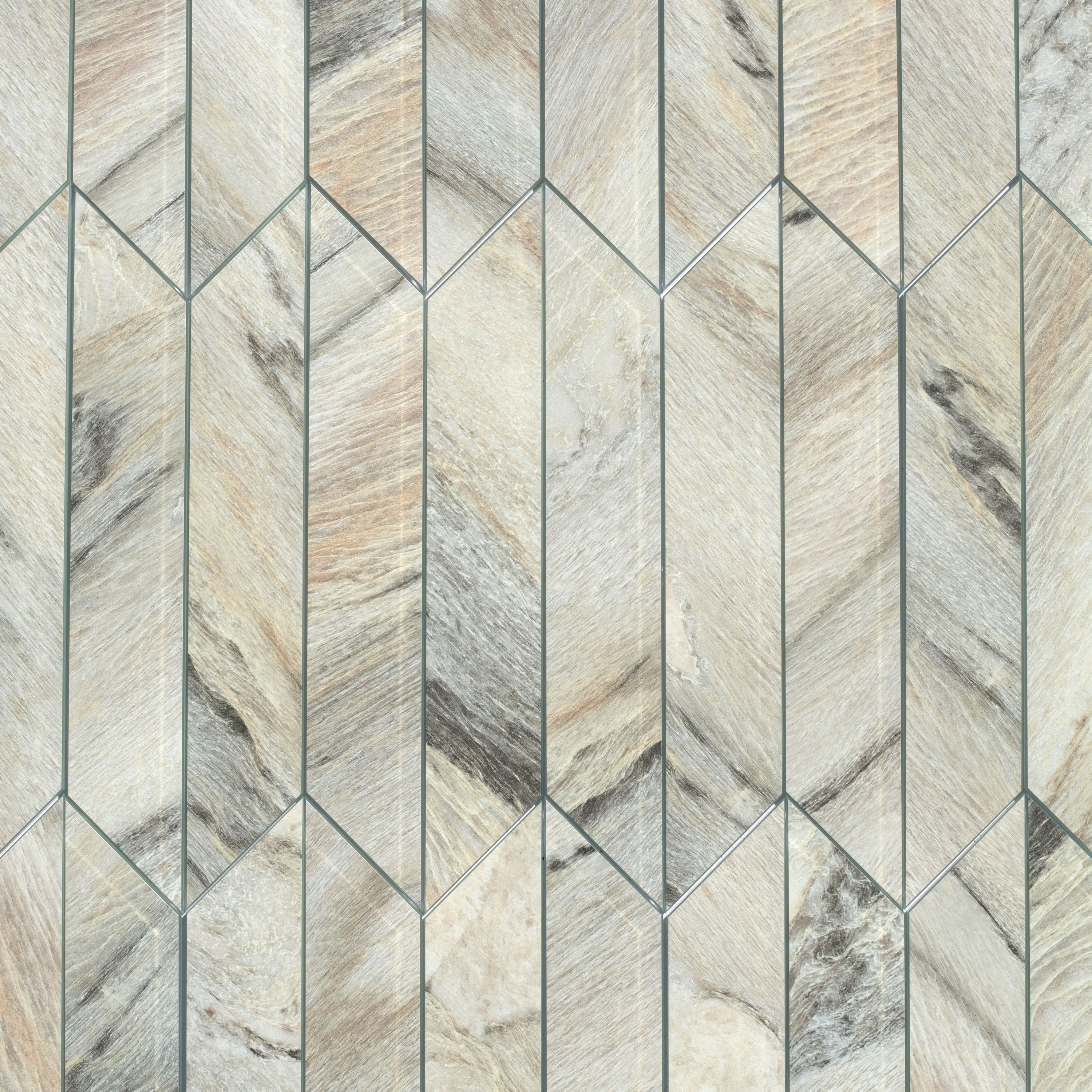 Abolos Nature 54-Pack White 3-in x 12-in Matte Glass Marble Look Wall Tile
