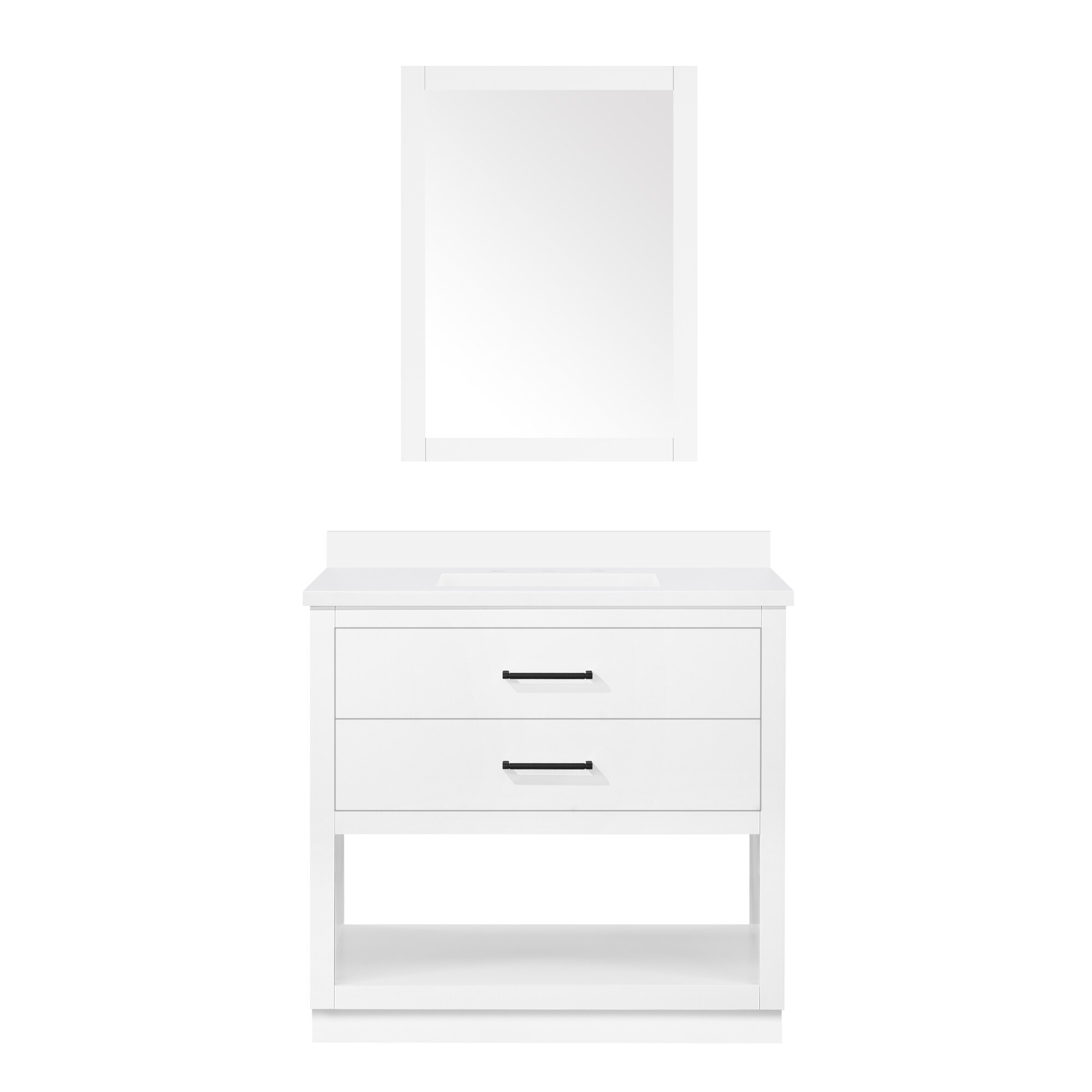 OVE Decors Rider 36-in White Undermount Single Sink Bathroom Vanity ...