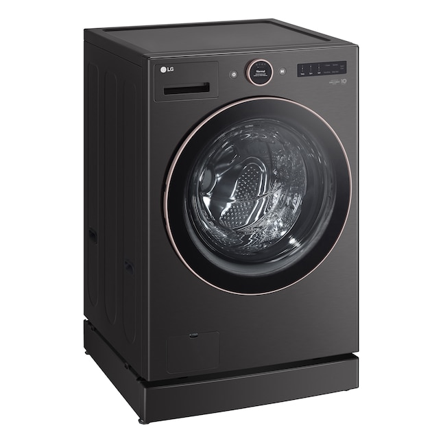 LG 5-cu ft Stackable Steam Cycle Smart Front-Load Washer (Black) ENERGY  STAR in the Front-Load Washers department at