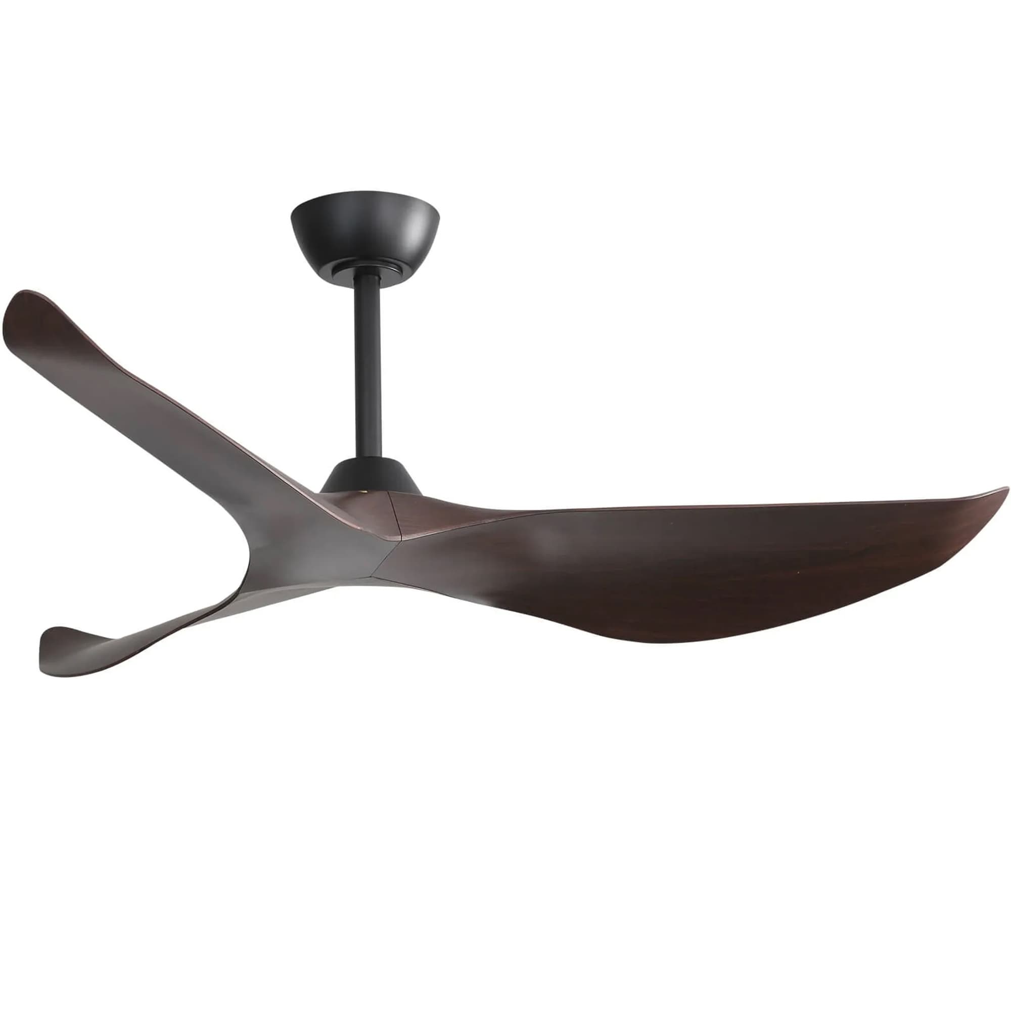 Bybafun YA3200002 52-in Outdoor Black + Brown with ABS Blades Ceiling Fan and Remote ( 3 -Blade )