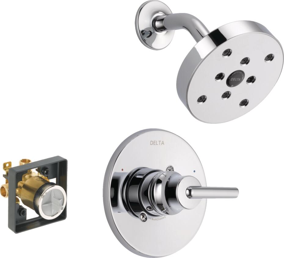 Delta  Trinsic Chrome 1-handle Shower Faucet with Mixing Valve Kit