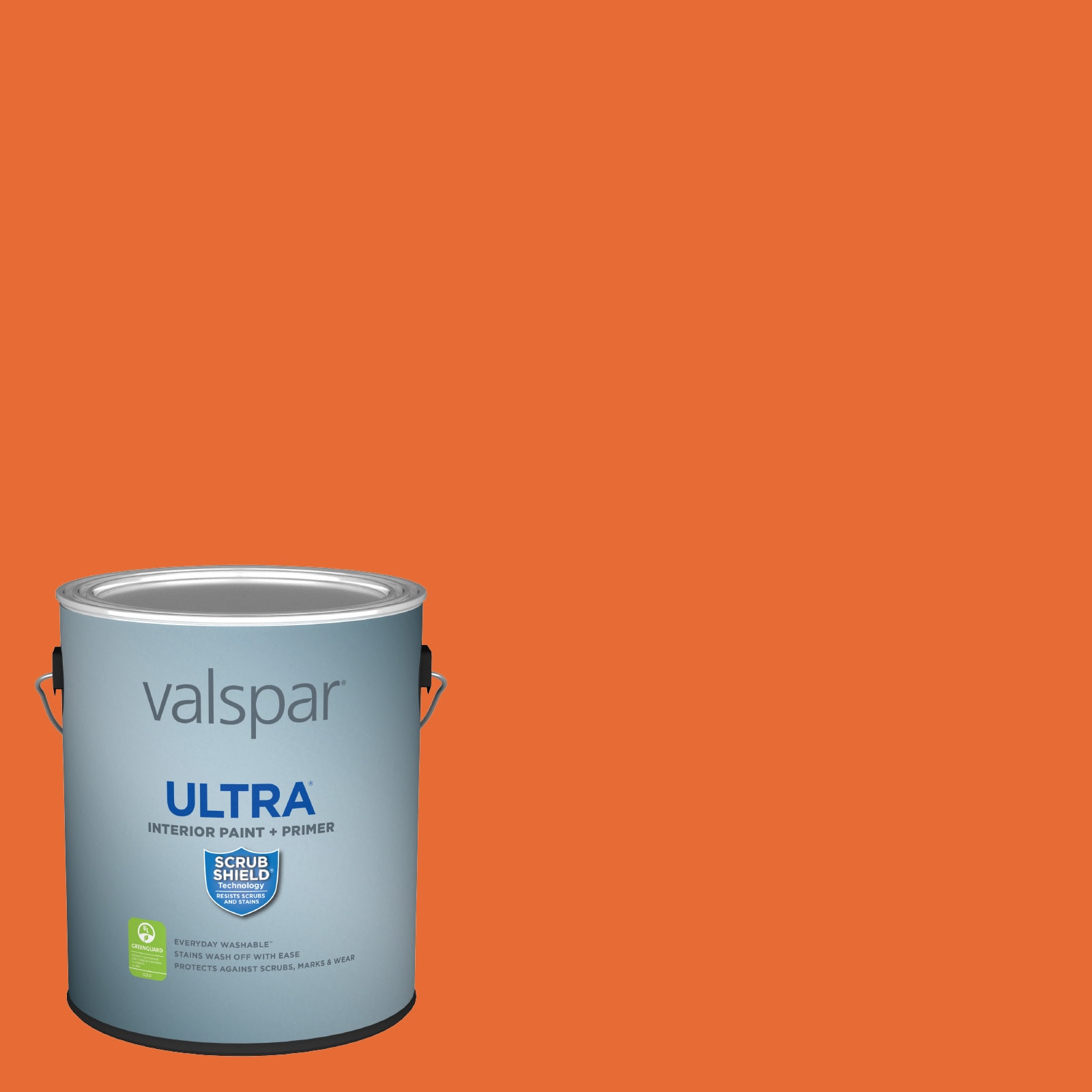 Valspar 2010-2-935296 Ultra Satin Island Orange 2010-2 Latex Interior Paint Paint + Primer ( 1-gallon )