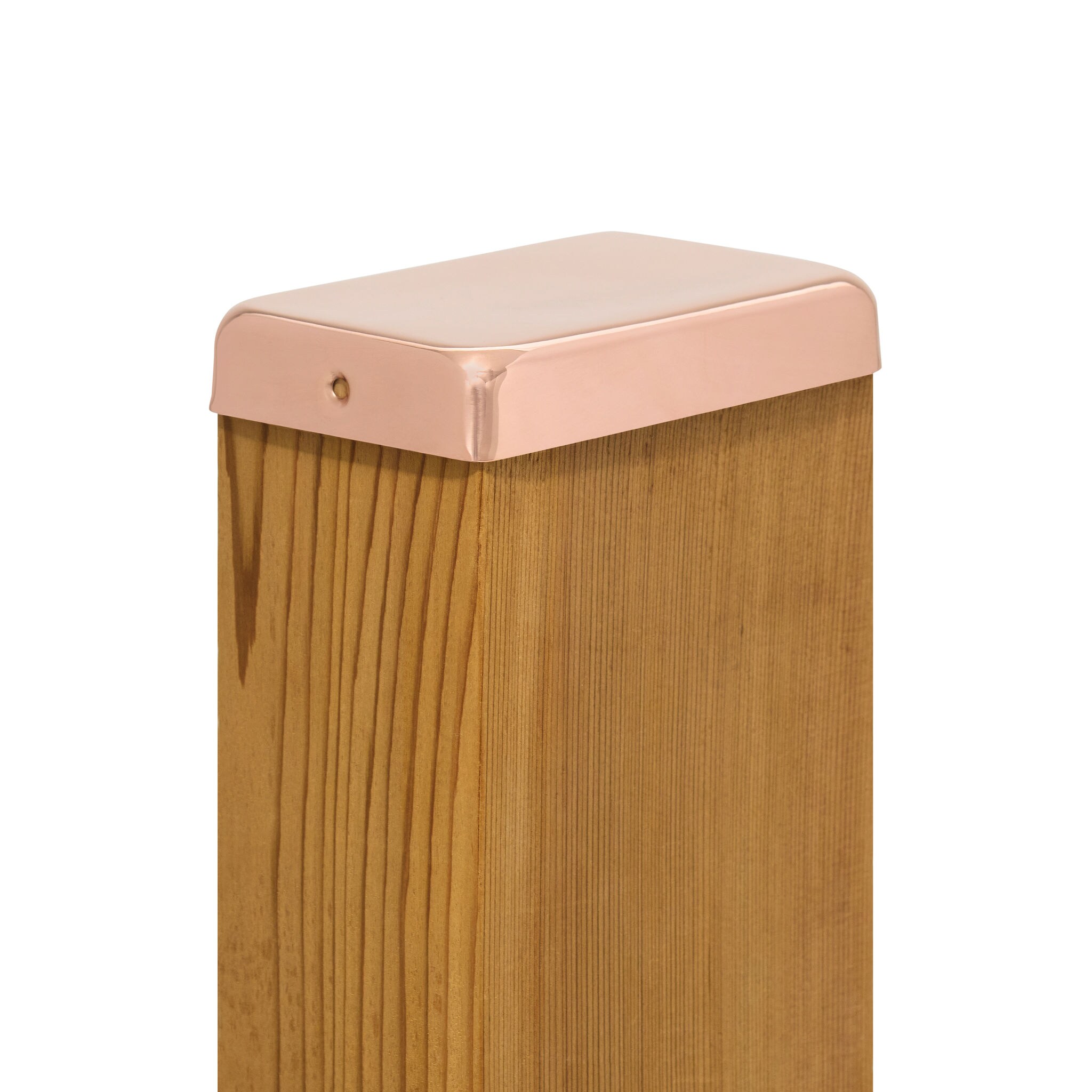 PERMAKAP 4-in x 4-in Flat Top Solid Polished Copper Deck Post Cap