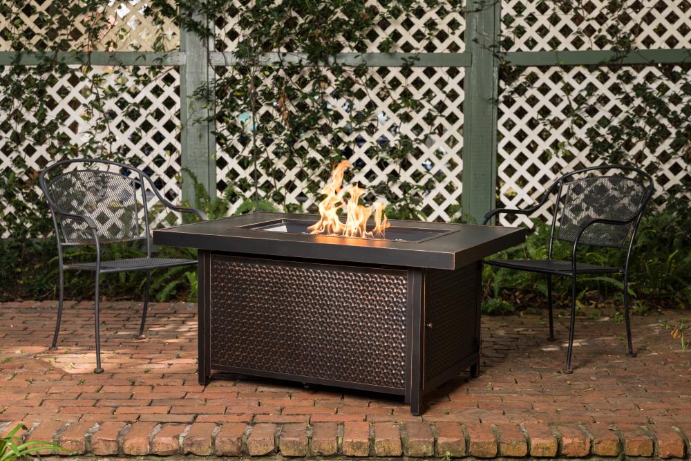 Fire Sense Weyland 48.1-in Antique Bronze Aluminum Rectangle Propane ...