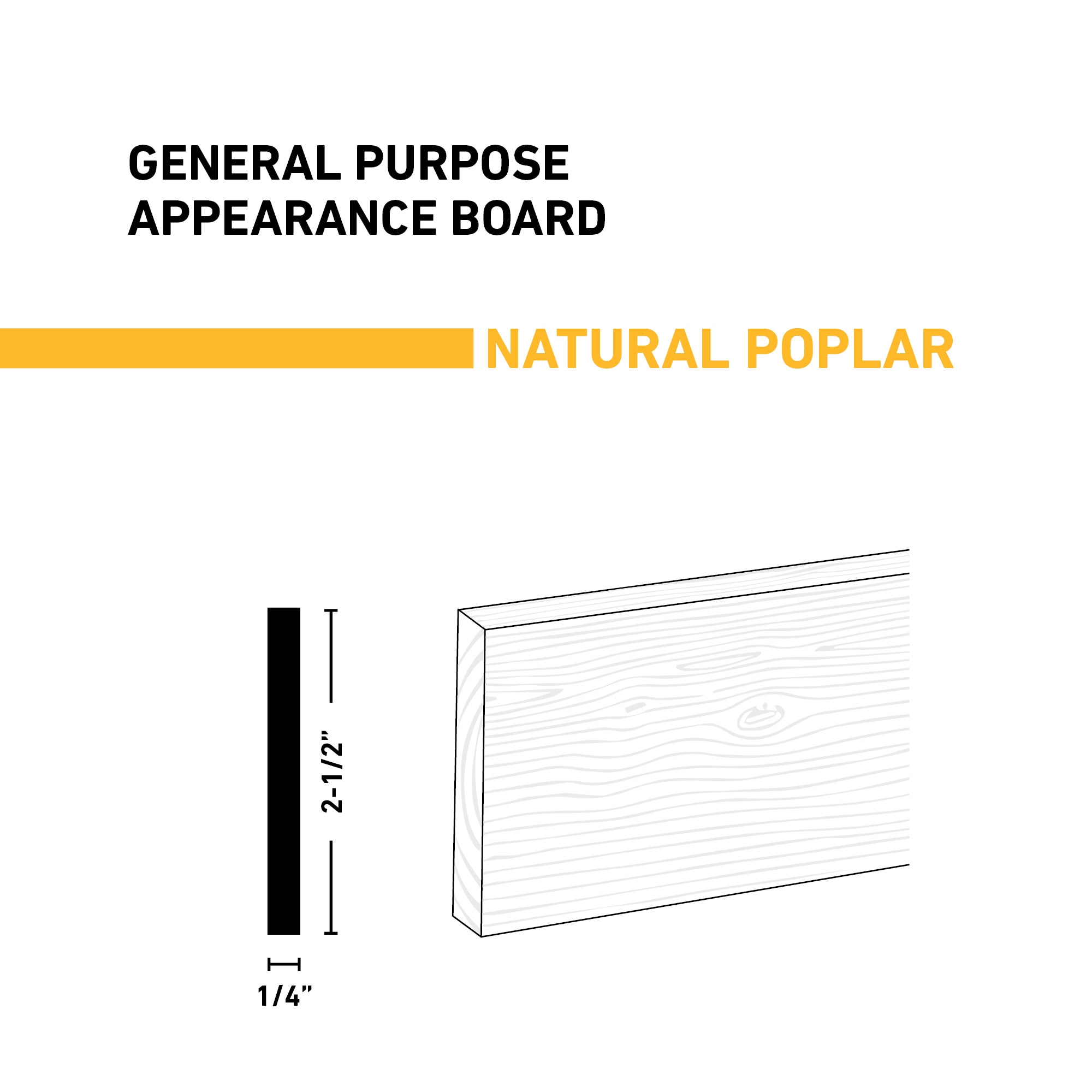 Ornamental Mouldings BRDNAT 1-4X3X4POPR Appearance-Boards - View #2