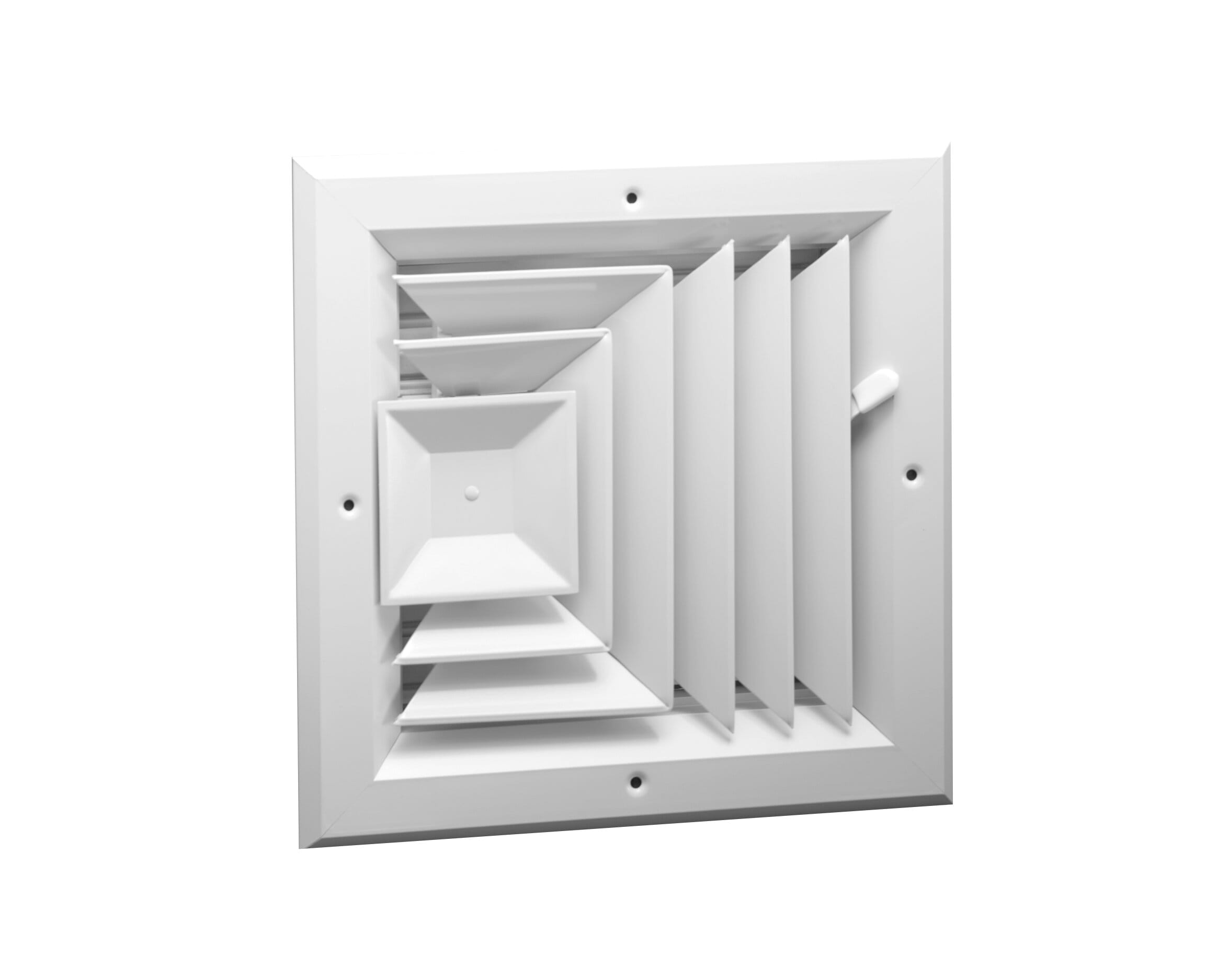 Hart & Cooley 050710 6-in x 6-in 3-way Aluminum White Sidewall/Ceiling Register