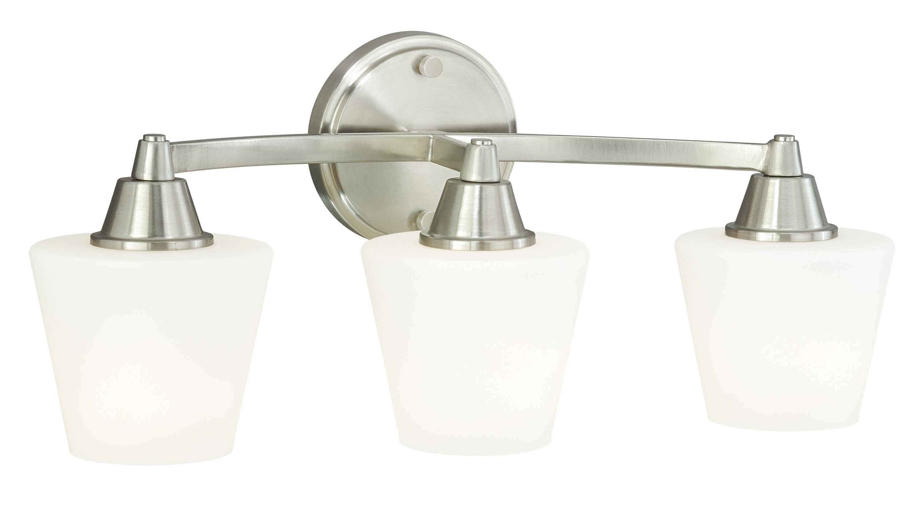 Cascadia W0099 Calais 3-Light Satin Nickel LED Transitional Vanity Light