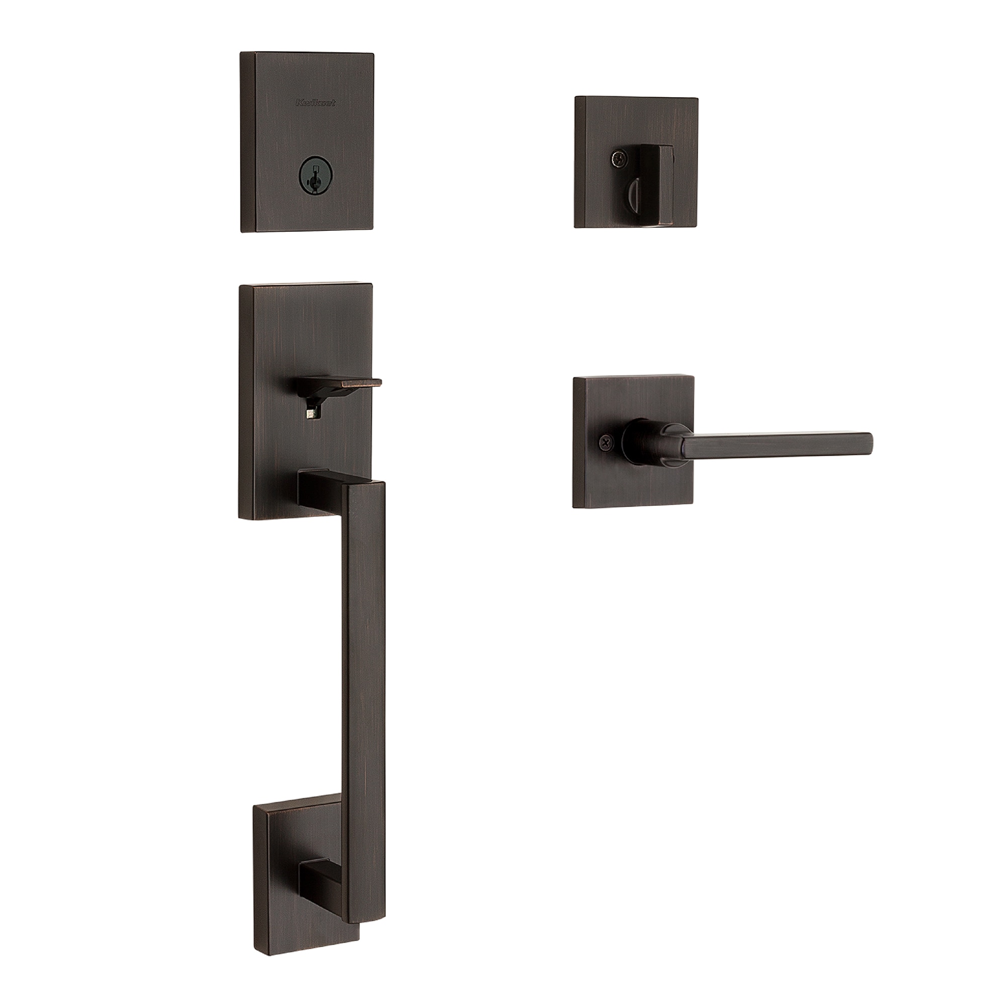 Kwikset Signature Series Arlington Venetian Bronze Single-Cylinder Deadbolt Keyed Entry Door Handleset with Tustin Lever and Smartkey 800ANXTNL 11P SMT CP Sansujyuku sansujyuku.com