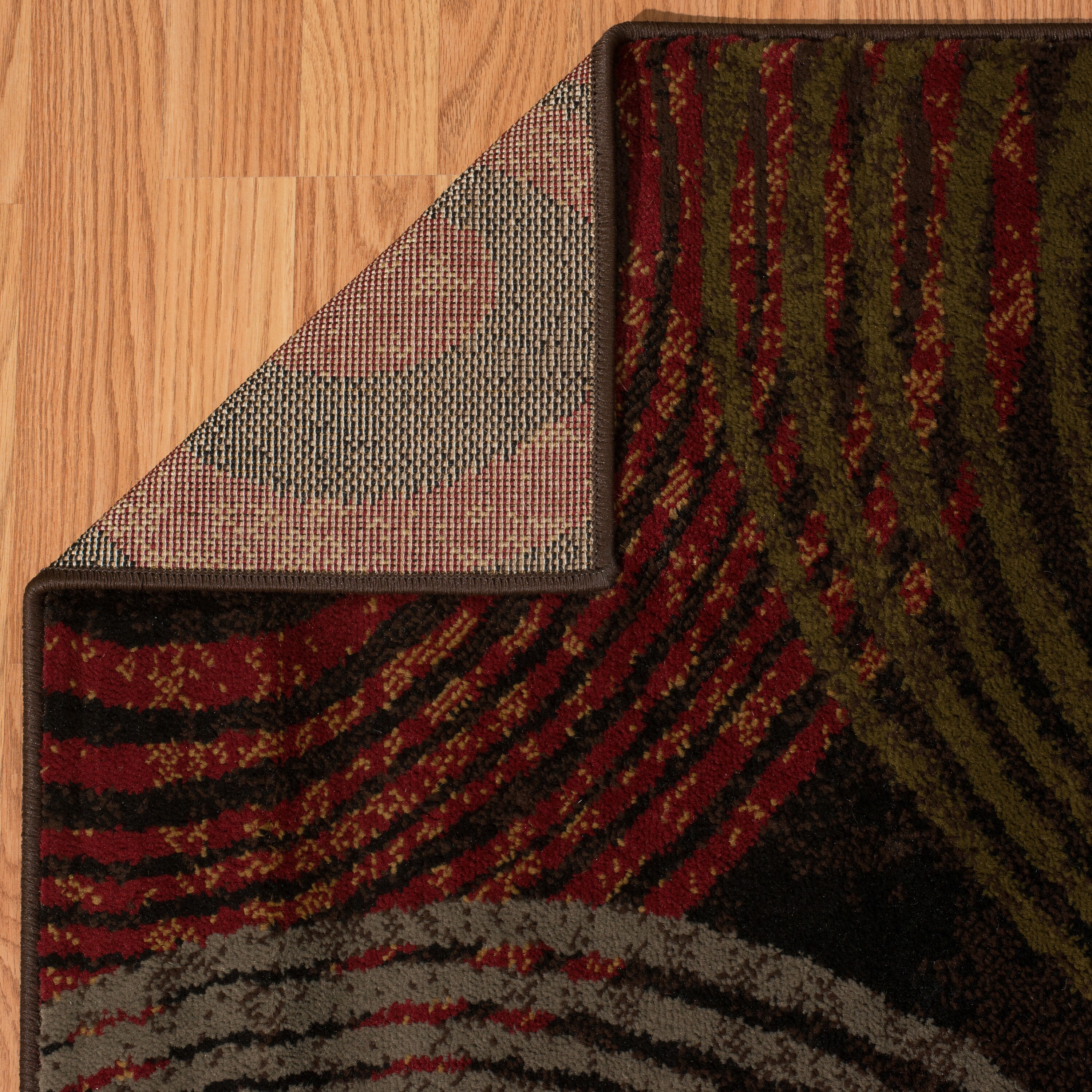 Abstract Multicolor Synthetic Rectangular Area Rug
